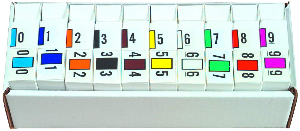 Doctor Stuff - File Folder Labels, Complete Set of Numbers 0-9, Jeter 2600 Match - JENM Series Chart Stickers, 15/16