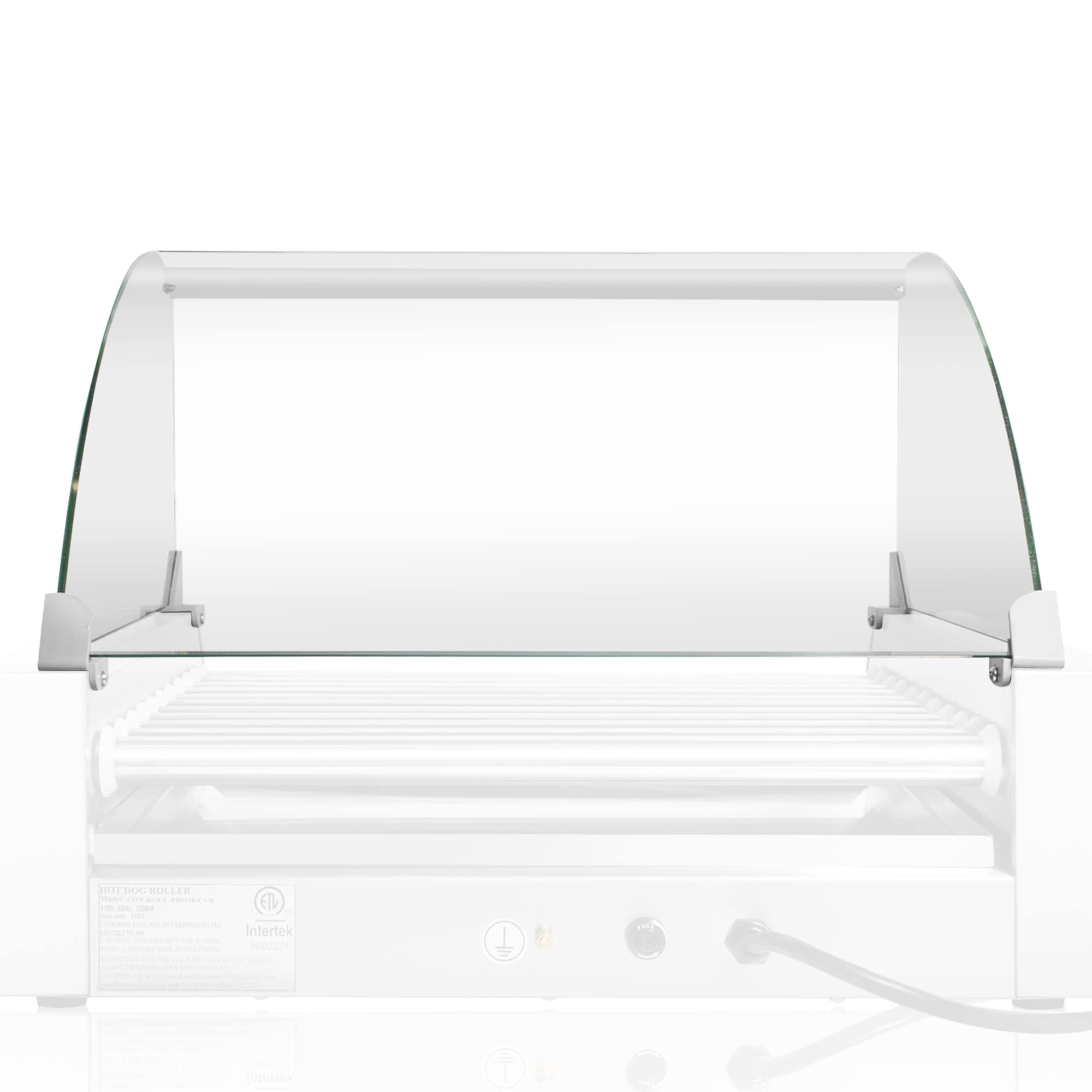 Olde Midway Glass Cover Replacement for Hot Dog 11 Roller Grill Cooker Machine - Upgrade Part for Commercial Hot Dog Stands & Food Trucks