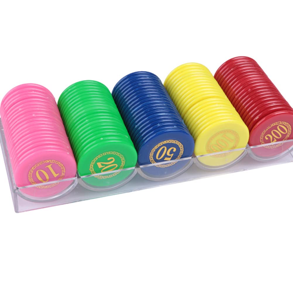 Acrylic Poker Chip Rack & Tray - 1 Piece Transparent Chip Holder for Casino Games, Poker Nights & Home Game Storage