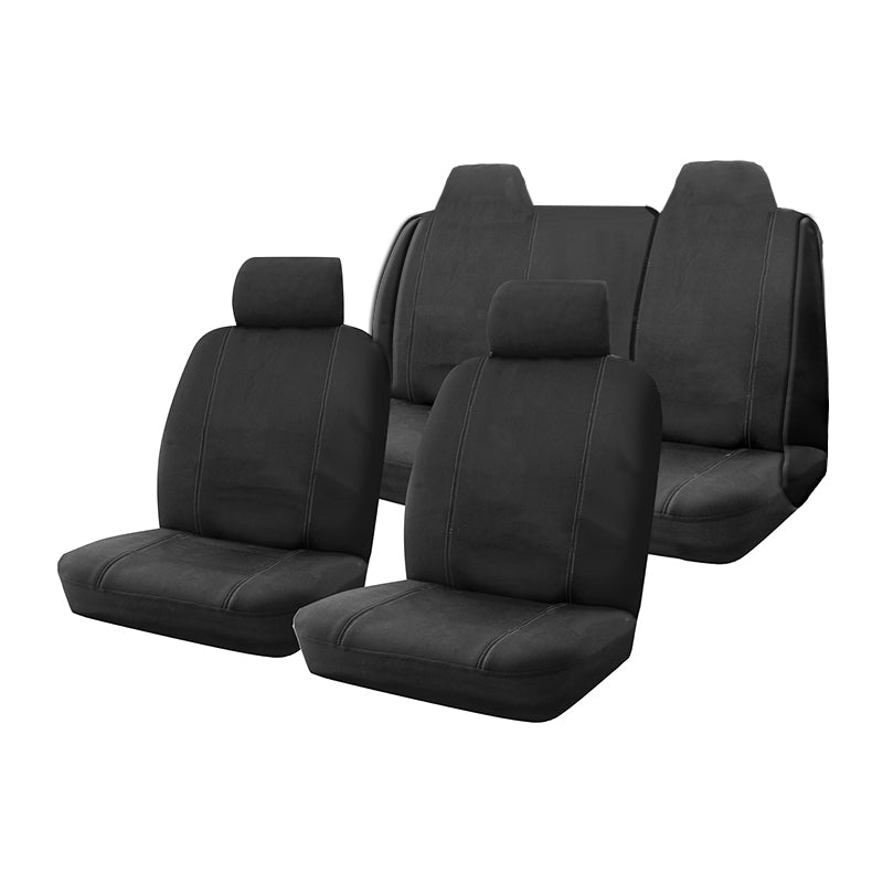 Premium Black Canvas Seat Covers for Ford Falcon BA/BF/FG Sedan (2002+) - Airbag Compatible Front & Rear Set | Durable Protection for Daily Commuting & Road Trips