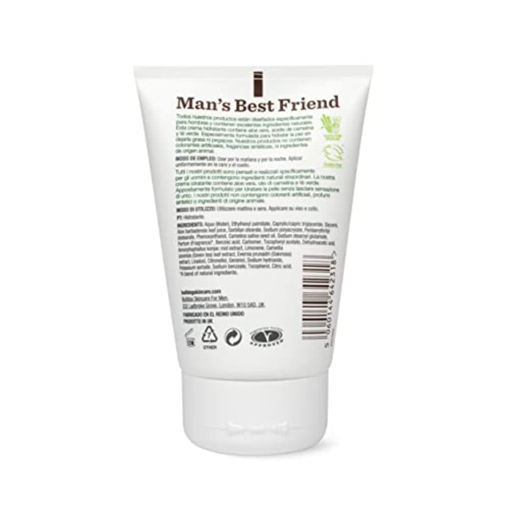 Bulldog Skincare Original Moisturizer 100ml - Hydrating Face Cream for Men with Natural Ingredients - BTSW-154100 - Perfect for Daily Skincare Routine & Sensitive Skin Care