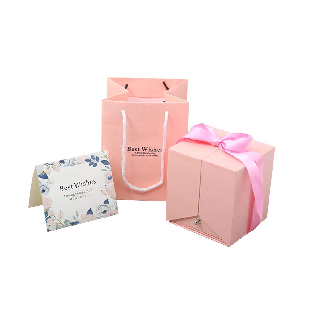 Elegant Rose Jewelry Box with Preserved Flower - Wedding, Birthday & Valentine's Day Gift for Jewelry, Earrings, Necklace & Makeup Storage | Perfect for Bridal Shower, Anniversary & Romantic Gifts