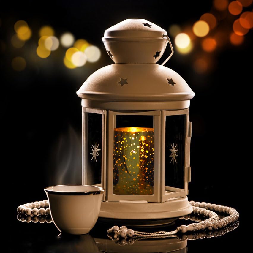 Realistic Flickering LED Flameless Candles - Gold Glass Battery Operated Candles with Remote & Timer, AA Batteries Included - Perfect for Christmas Decorations, Halloween Party Lighting & Home Ambiance