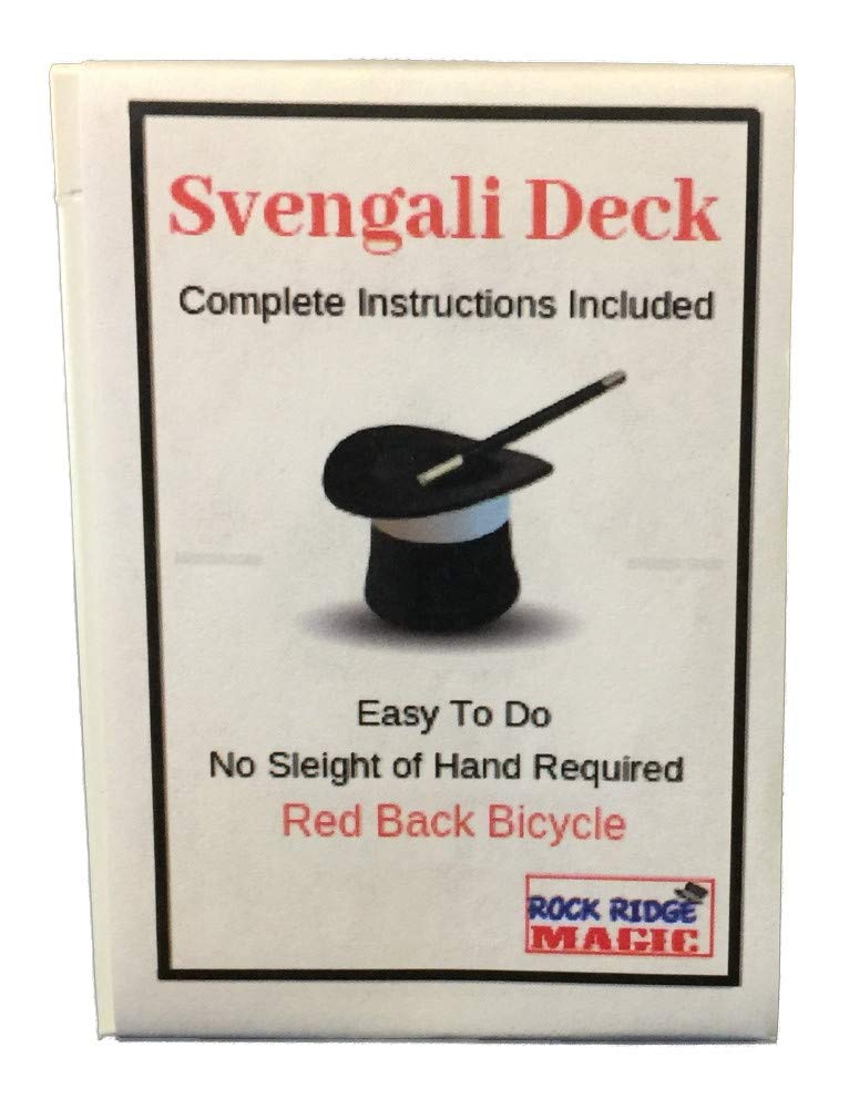 Rock Ridge Svengali Deck - Magic Trick Cards with Different Force (Red, 1 Pack of 2 Decks) for Magicians & Cardistry Performances | Perfect for Stage Shows & Close-up Magic