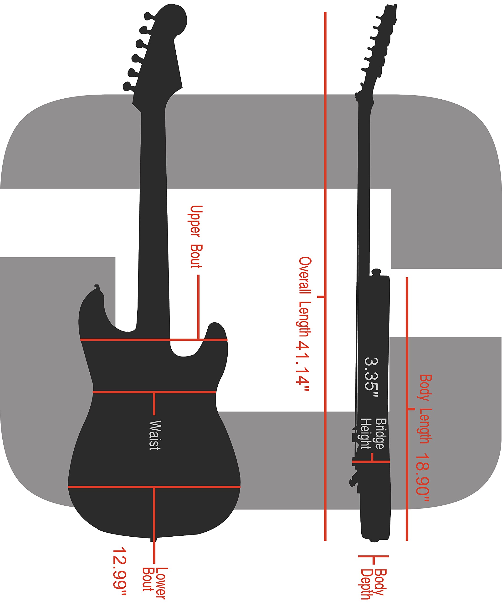 Crossrock CRW620EBK Electric Guitar Hard Case - Fits Fender Telecaster & Stratocaster, Durable Wood Construction, Black - Perfect for Gigging, Touring & Studio Sessions