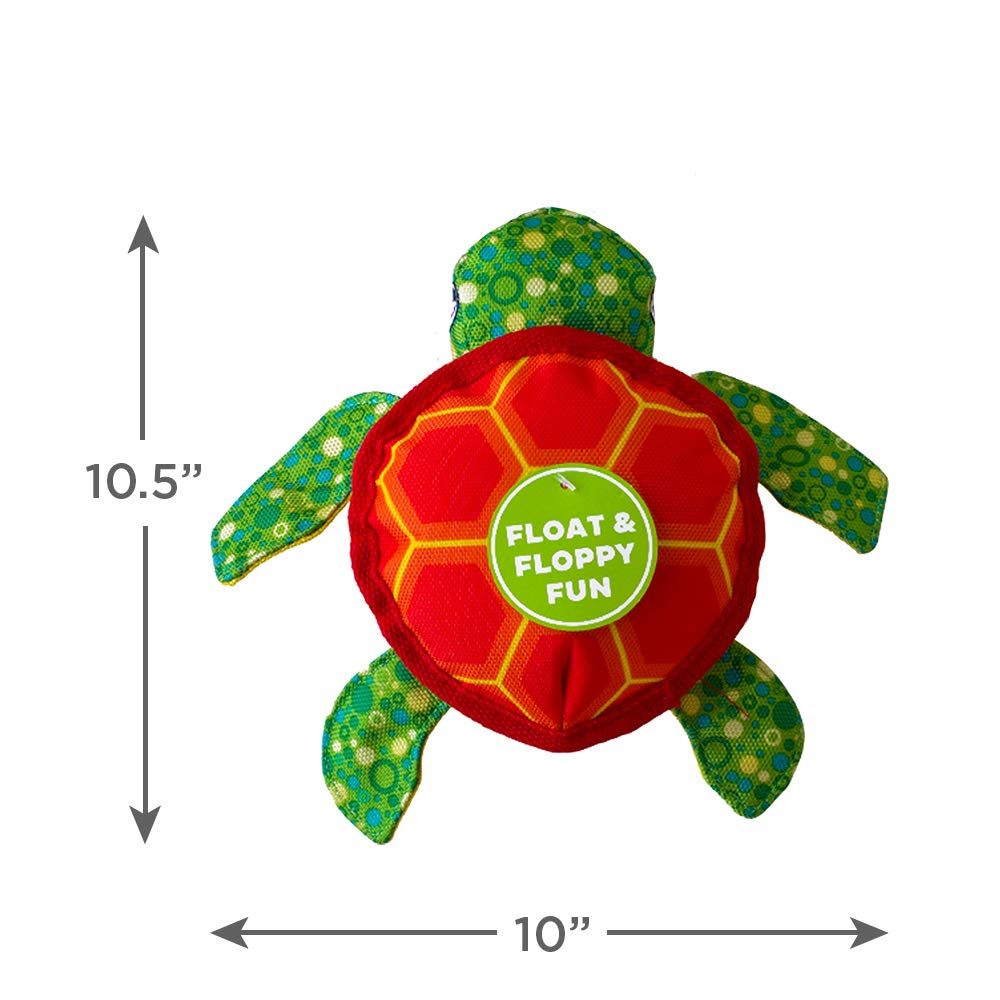 Outward Hound Floatiez Turtle Interactive Floating Dog Toy for Swimming & Water Play - Medium Size Dog Pool Toy for Summer Fun