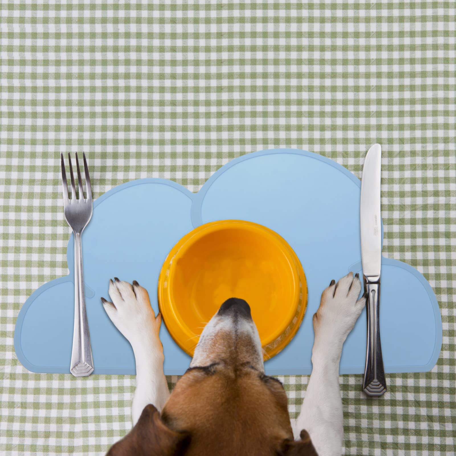 Non-Slip Silicone Pet Feeding Mat for Dogs & Cats - Waterproof Dog Bowl Mat & Cat Food Placemat - Easy to Clean Pet Floor Pad for Mealtime, Kitchen & Outdoor Use
