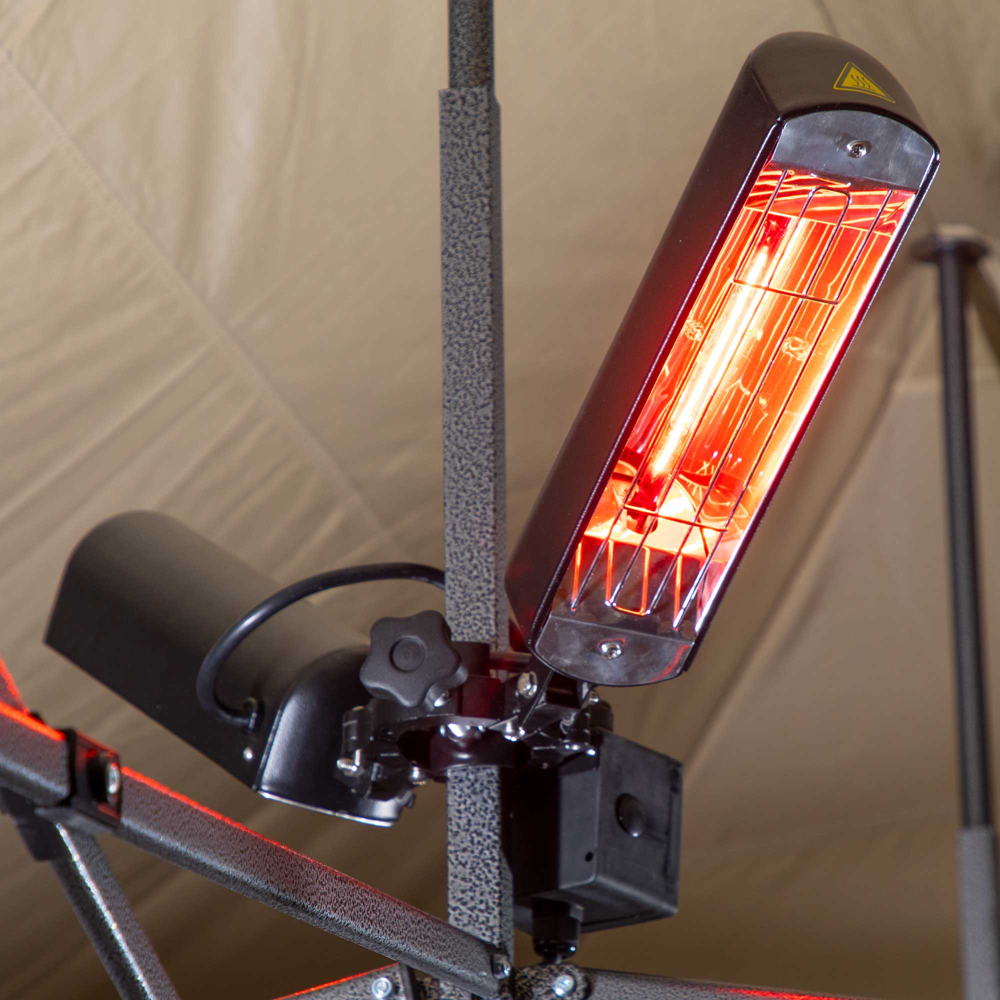 Portable Folding Patio Heater with Infrared Technology - 1600W Outdoor Gazebo & Parasol Heater - Ideal for Backyard, Garden, and Camping Use - Model DG176