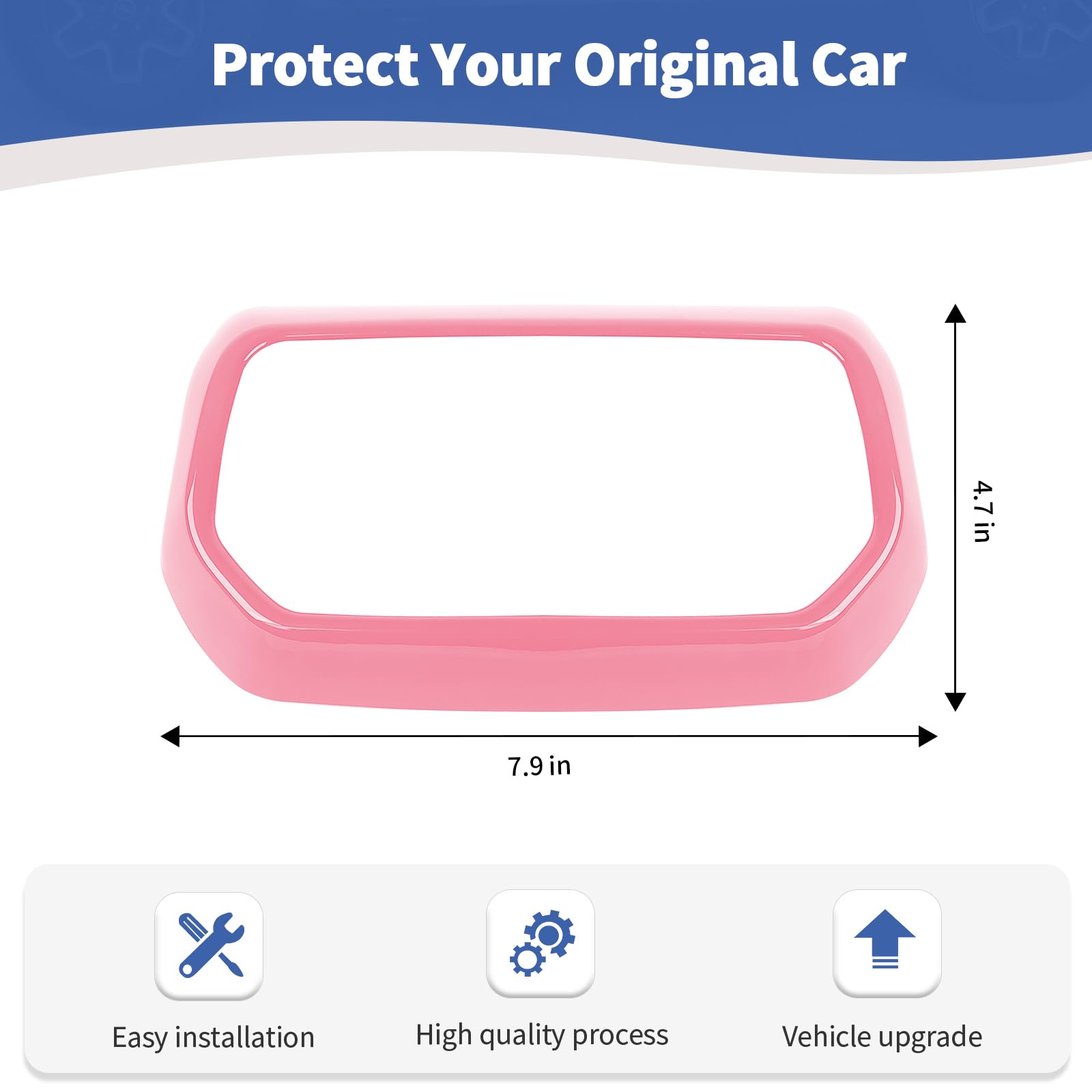 Jeep Wrangler JL JLU & Gladiator JT Rear Air Vent Cover Trim Frame - RT-TCZ Pink Interior Accessories (2018-2024) | AC Vent Upgrade for Enhanced Comfort & Style