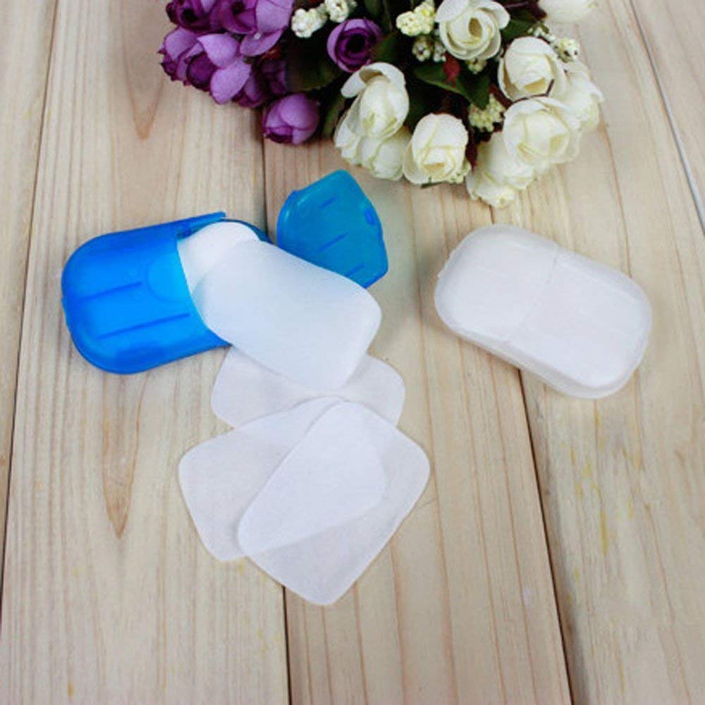 Disposable Travel Paper Soap Strips - Portable Hand Washing Sheets for Camping, Hiking & Outdoor Activities | Mini Soft Cleaning Soap Papers | GYANSHOPPE 1 Pack
