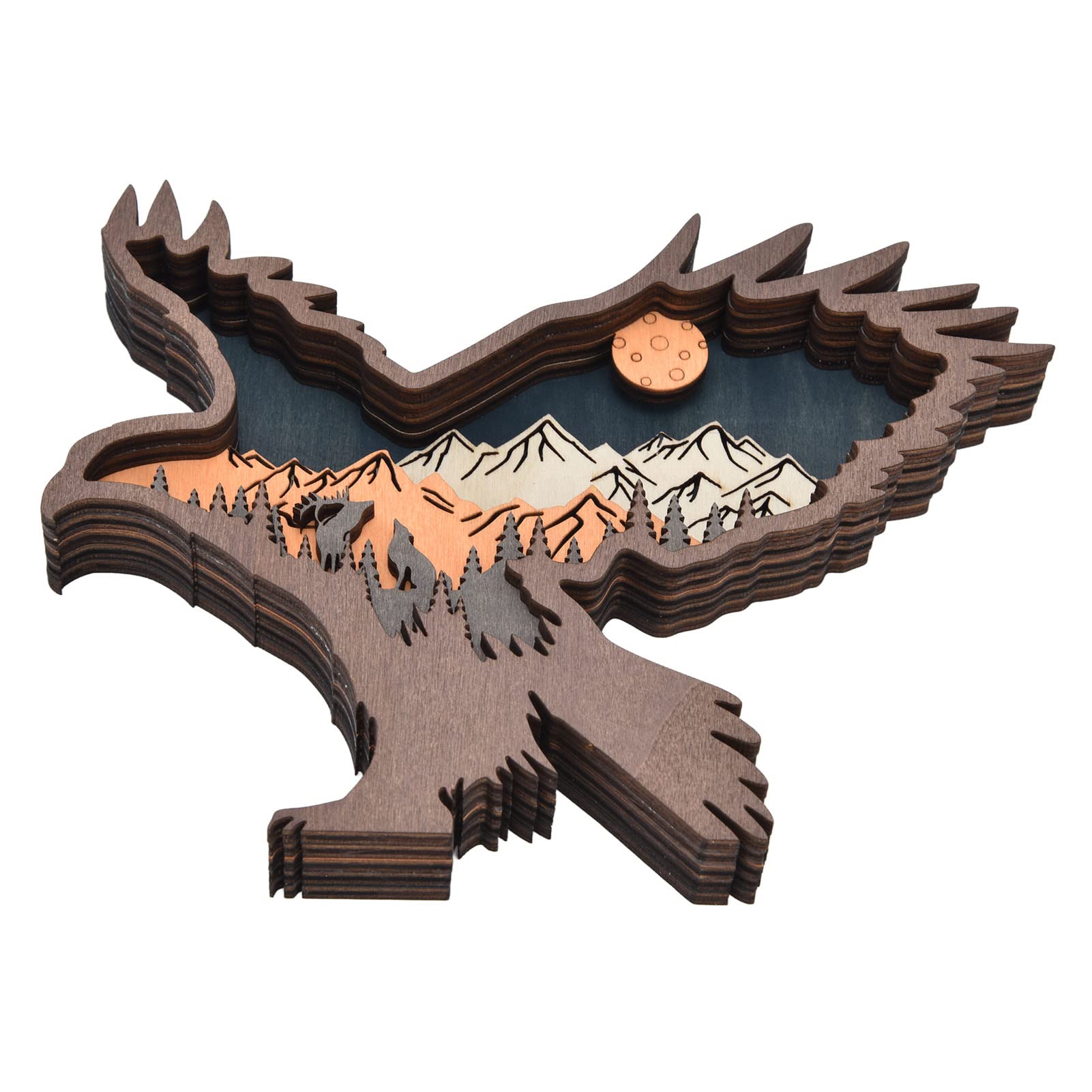 3D Wooden Forest Animal Ornaments - Handcrafted Multi-Layer Burr-Free Engraved Christmas Tree Decorations, Thanksgiving Gifts for Home & Holiday Decor (Perfect for Christmas Trees, Mantel Displays & Festive Gift Giving)