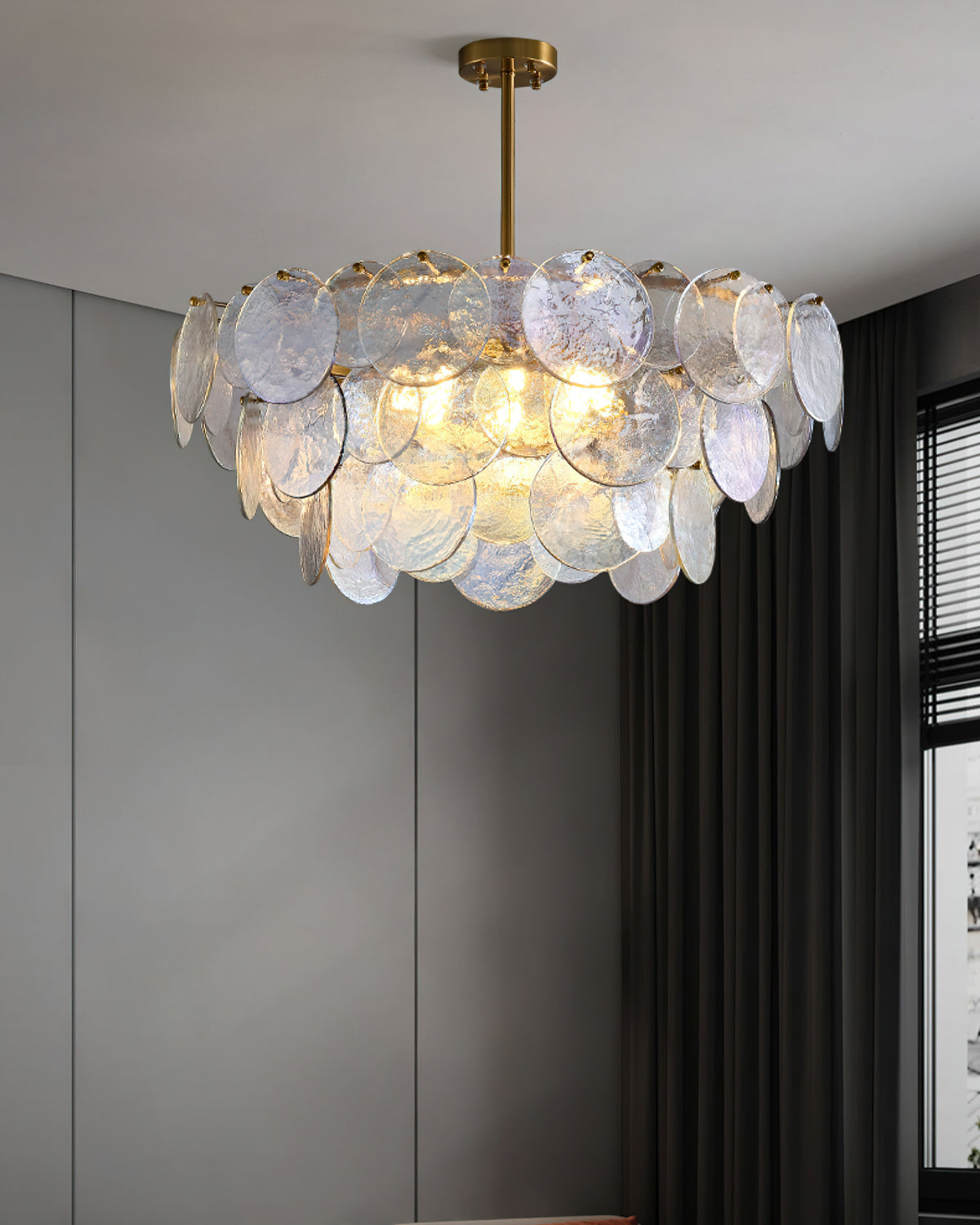Elegant Ariel Crystal Chandelier - Modern Ceiling Light Fixture for Dining Room, Living Room & Bedroom Decor