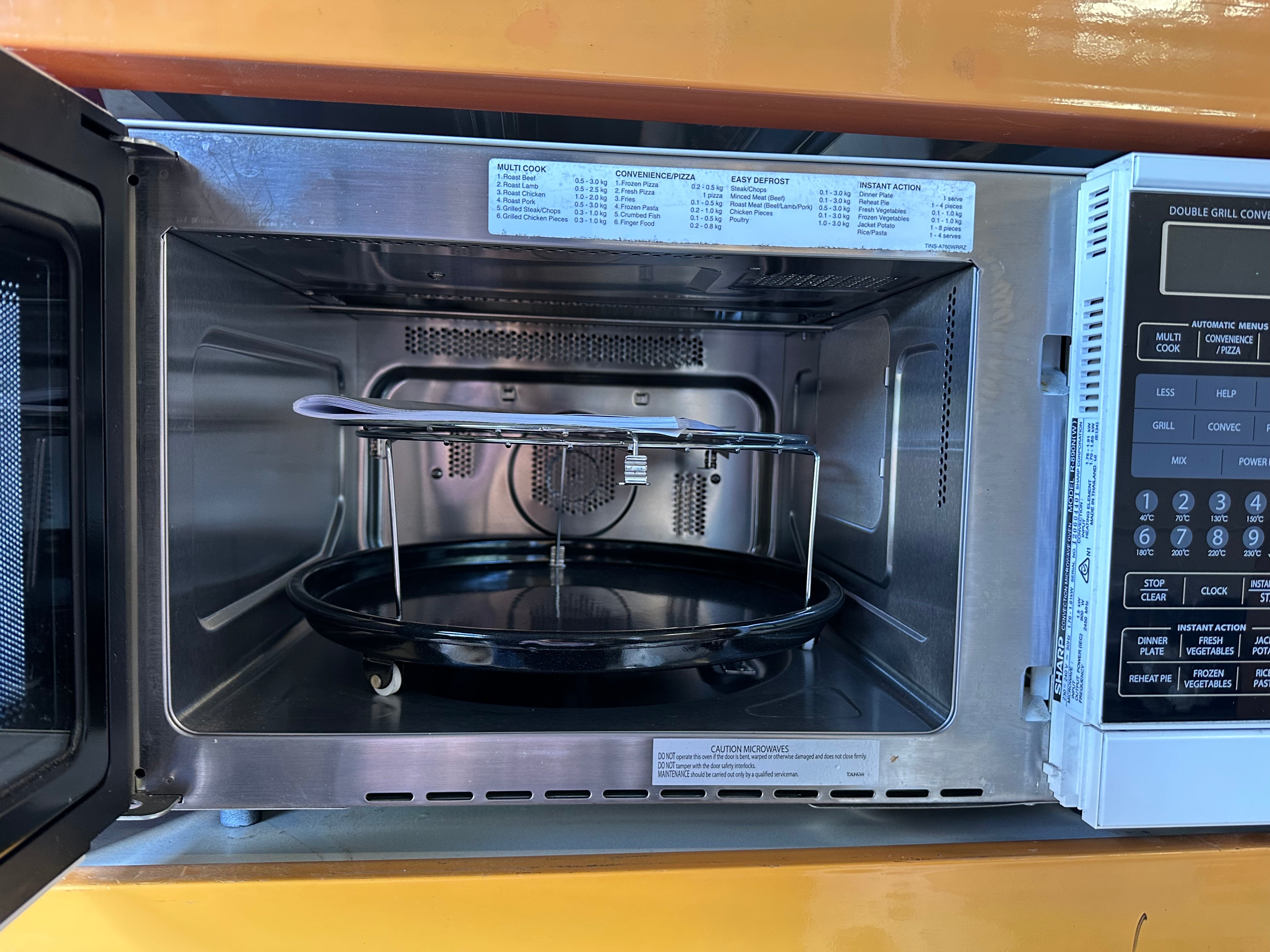 Sharp 900W Midsize Convection Microwave Oven - Countertop or Built-in, Factory Second - Perfect for Small Kitchens, Dorms & RVs