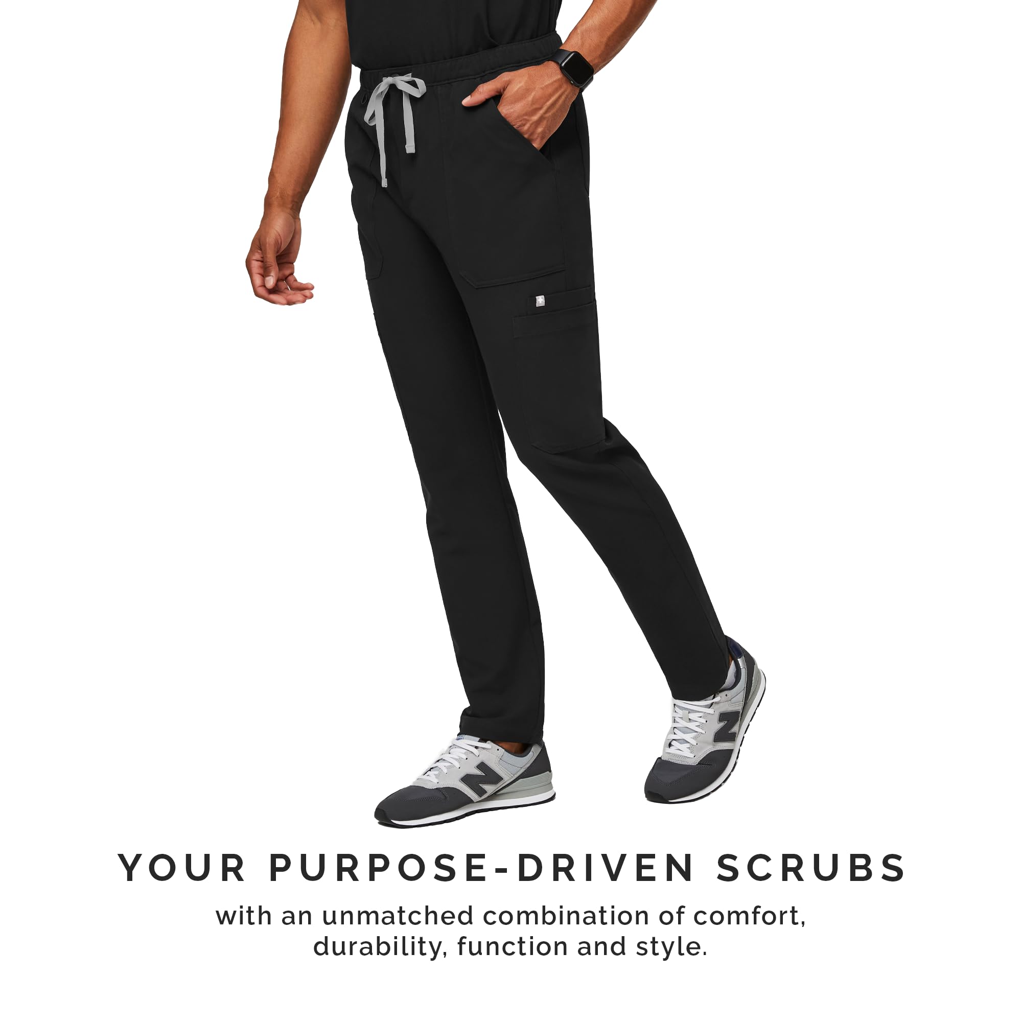 FIGS Cairo Cargo Scrub Pants for Men - Classic Straight Leg Medical Scrubs with 9 Pockets | 4-Way Stretch Fabric | Anti-Wrinkle & Comfortable | Perfect for Doctors, Nurses & Healthcare Professionals