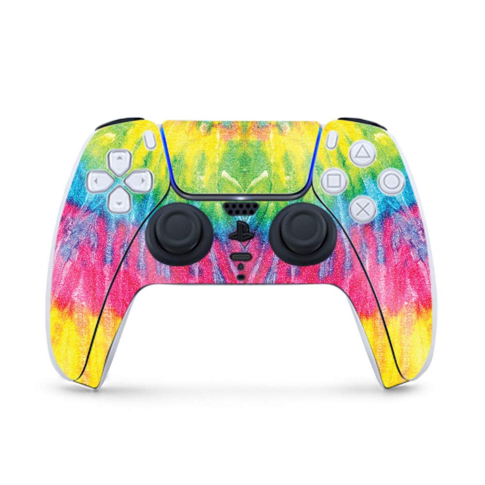 Glossy Glitter PS5 Controller Skin - Tie Dye 2 | Durable & Easy to Apply | for Gaming Setup