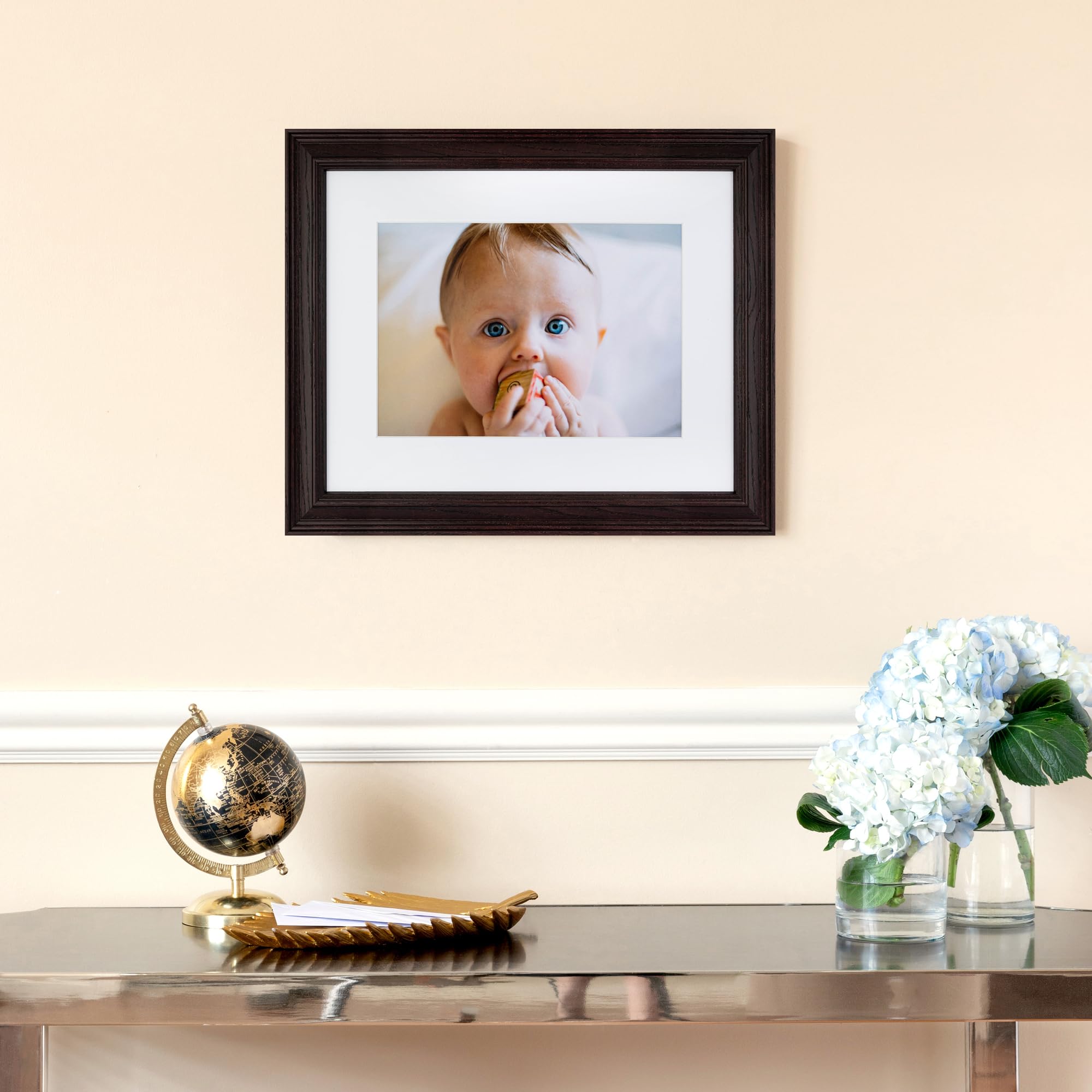 ArtToFrames 11x49 Inch Red Cherry Wood Picture Frame - 1.5 Inch Custom Poster Frame for Artwork & Photos with Economy Acrylic - Perfect for Home Decor, Office Display & Gift Giving