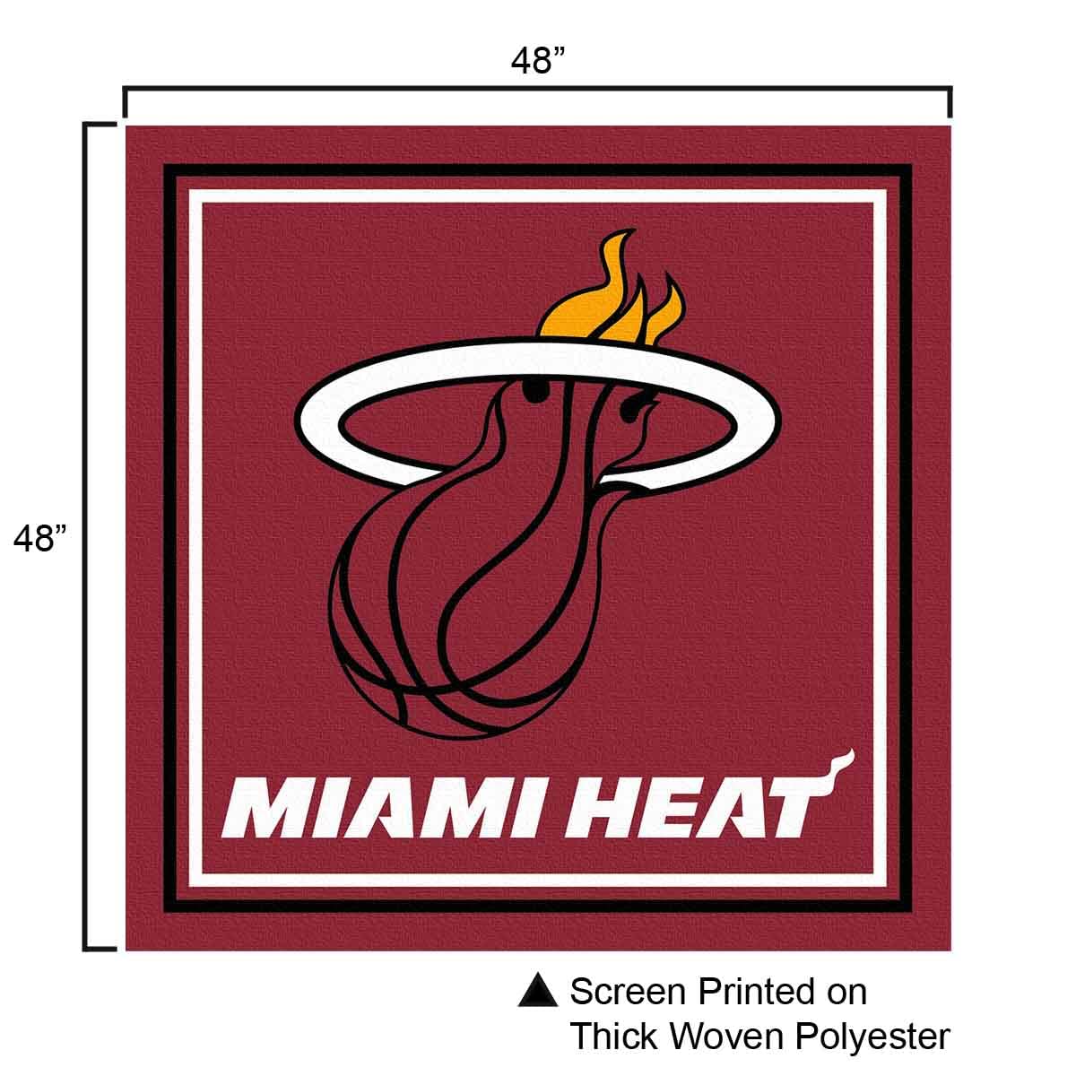 WinCraft Miami Heat Logo Tablecloth - Premium Square Table Cover Overlay for NBA Games, Parties & Home Decor