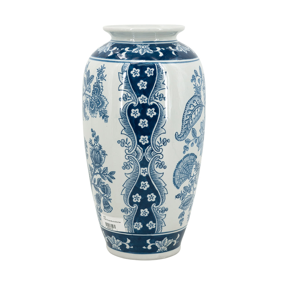Hand-Painted Blue and White Porcelain Vase - Traditional Chinese Ceramic Decorative Vase for Home Decor, Wedding Centerpiece & Luxury Gift