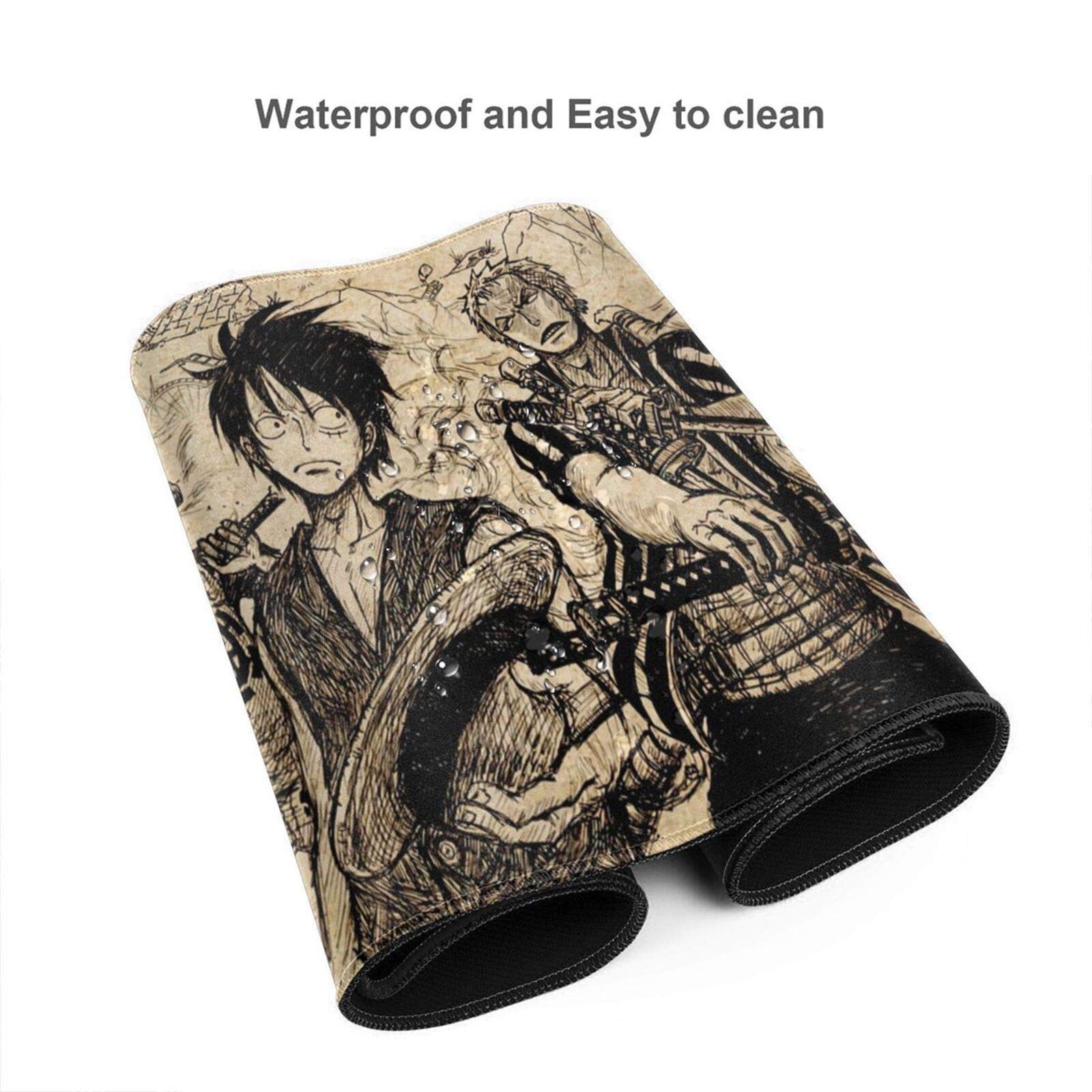 One Piece Anime Gaming Mouse Pad - Extra Large 15.7 x 35.4 Inches, Non-Slip Rubber Base, Black - Perfect for PC Gaming, Office Work & Anime Fans