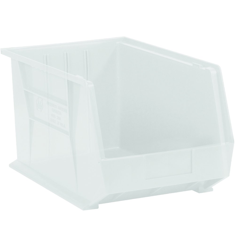 Aviditi 6-Pack Clear Plastic Stackable Storage Bins with Hanging Hooks | 10.75