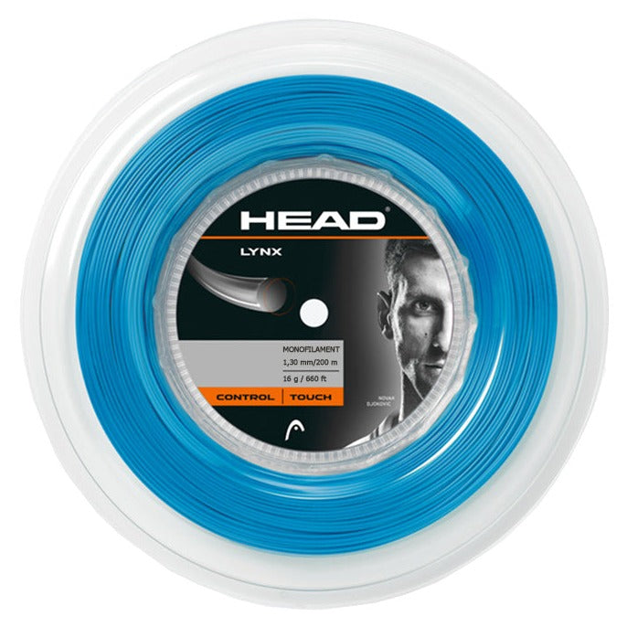 Head Lynx 16/1.30 Tennis String Reel (Blue) - Professional Tennis String for Durability & Spin | Perfect for Competitive Players & Stringing Machines
