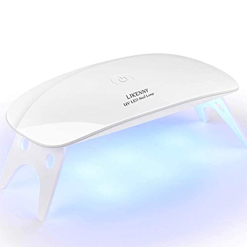 Professional UV LED Nail Dryer for Gel Polish - Dual UV & LED Light with Timer, Foldable Design for Hands & Feet - USB Powered Portable Nail Lamp (White) | Perfect for Home Manicures, Salon Nail Art & DIY Gel Nail Curing