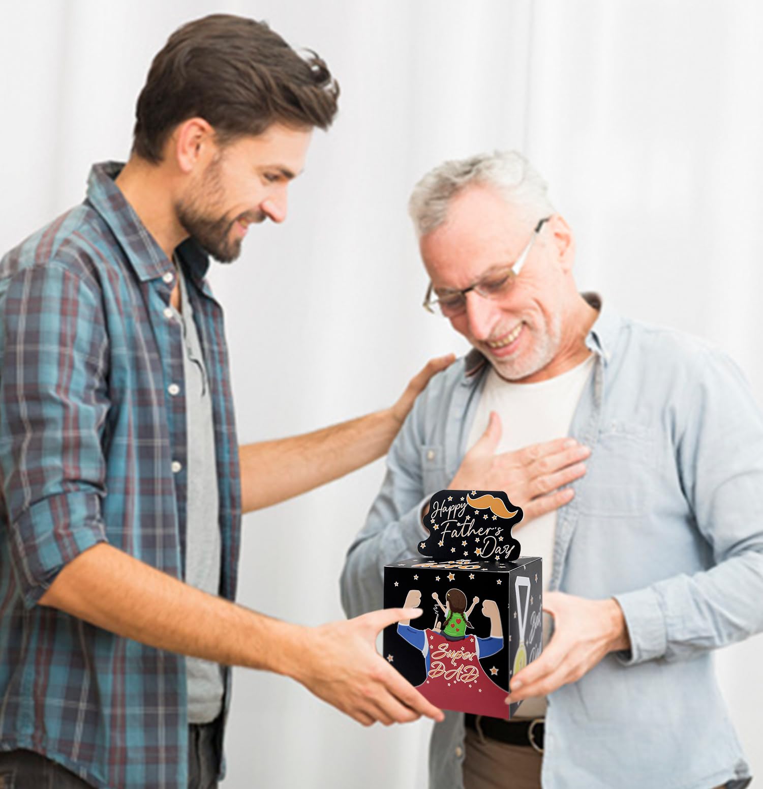 SIETDESEO Black Money Gift Box for Father's Day - Cash Roll Present for Dad from Daughter, Son or Wife - Unique Money Holder for Surprise Gifts (Perfect for Birthdays, Retirement & Special Occasions)