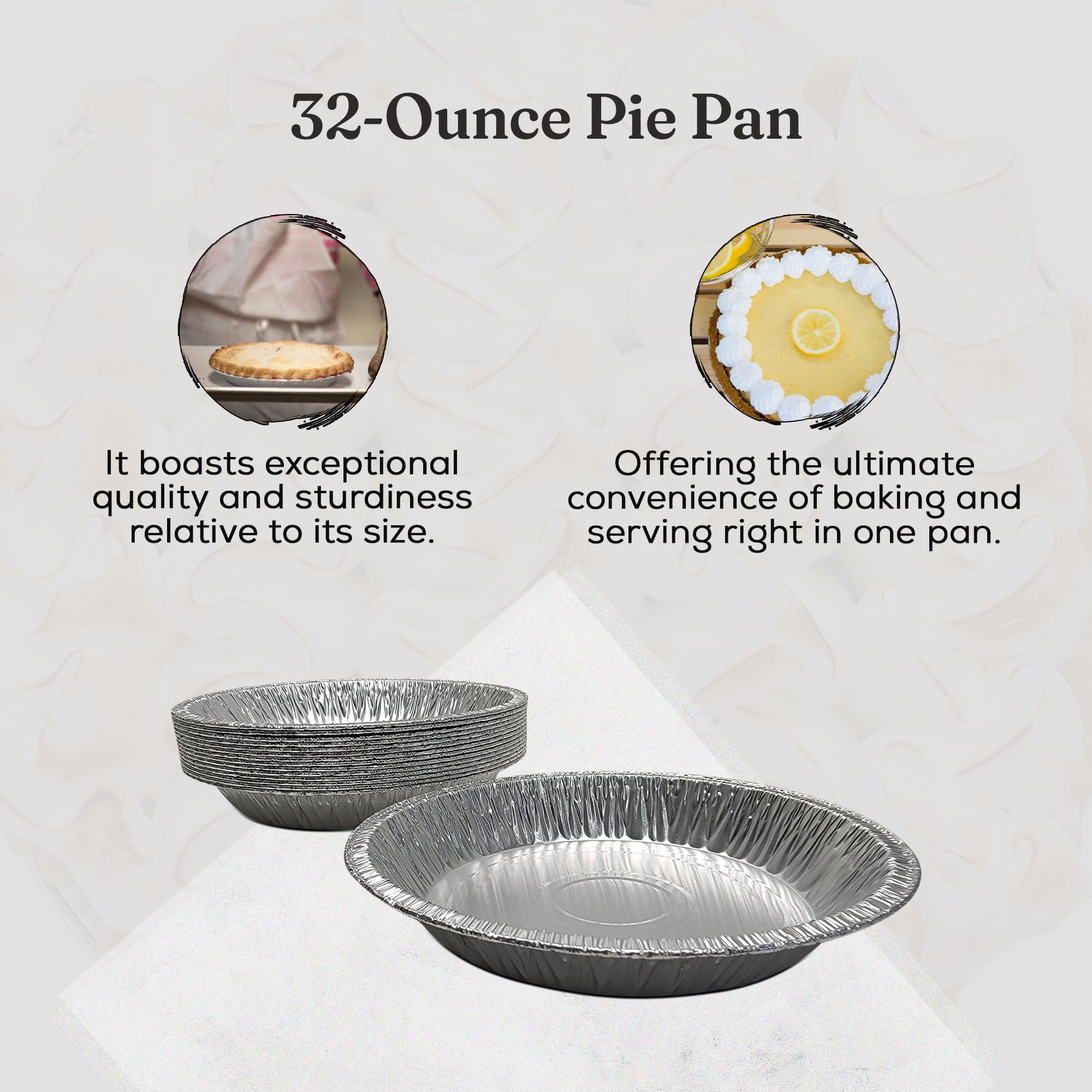 KitchenDance 9-Inch Disposable Aluminum Pie Pans - Heavy Duty Round Foil Baking Pans for Pies, Quiches & Desserts - Pack of 500 (Reusable for Baking, Cooking & Meal Prep) - Perfect for Home Bakers, Catering & Holiday Cooking