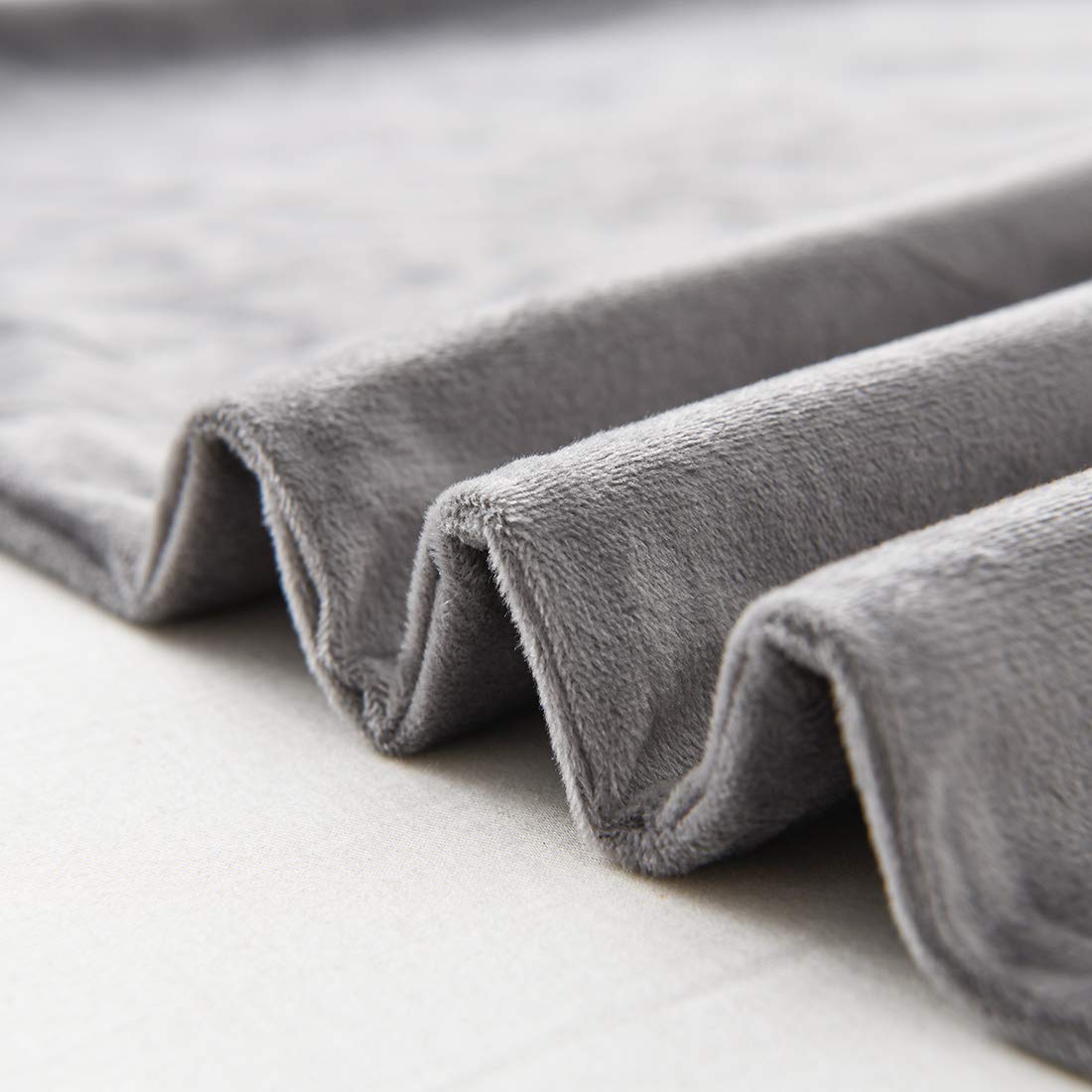Soft Velvet Body Pillow Cover with Hidden Zipper - 20x54 Inch Cozy Flannel Pillowcase (Grey, 1-Piece) - Perfect for Bedroom, Sofa & Travel Comfort
