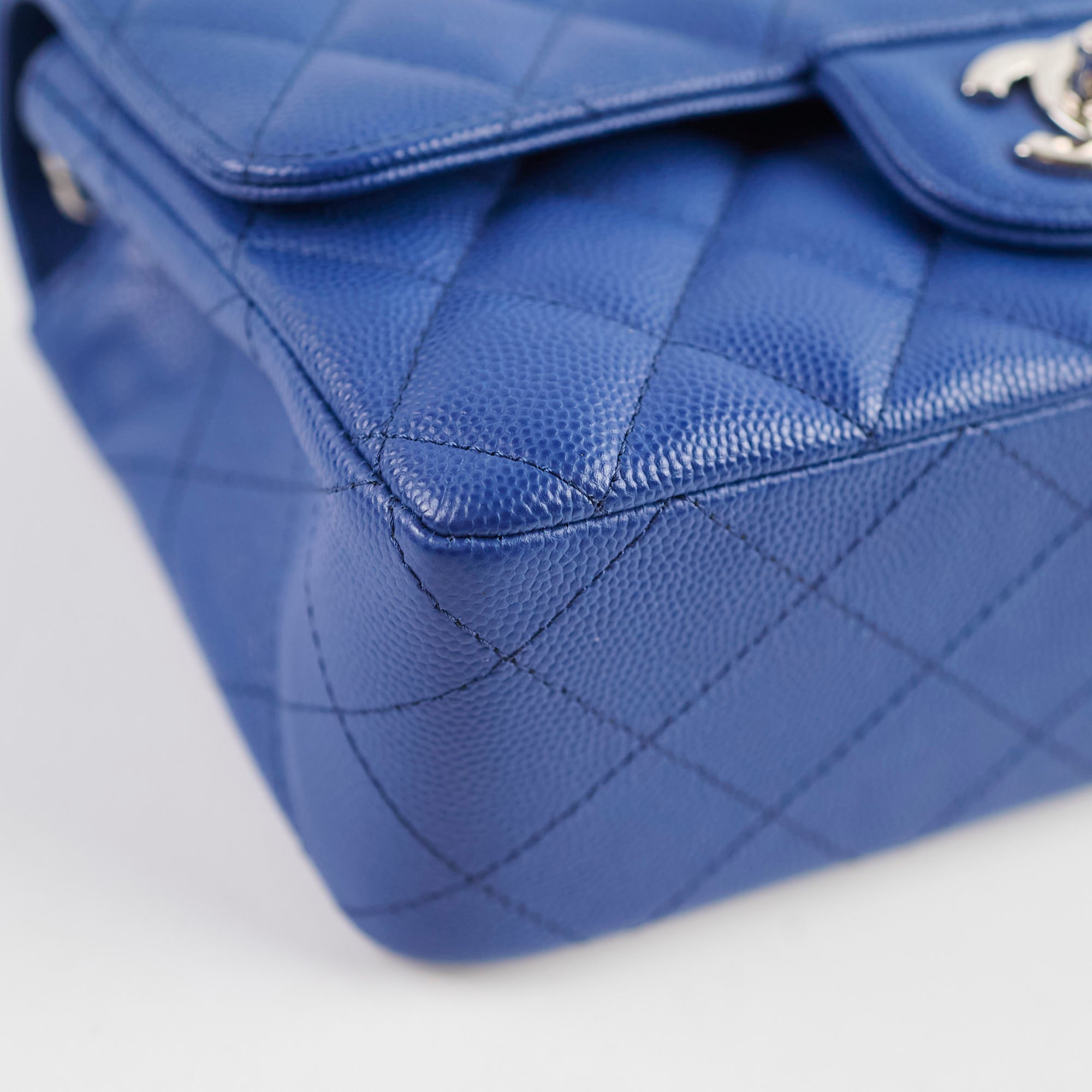 Chanel Mini Rectangular Caviar Leather Crossbody Bag in Blue - Perfect for Evening Events & Luxury Fashion Accessories