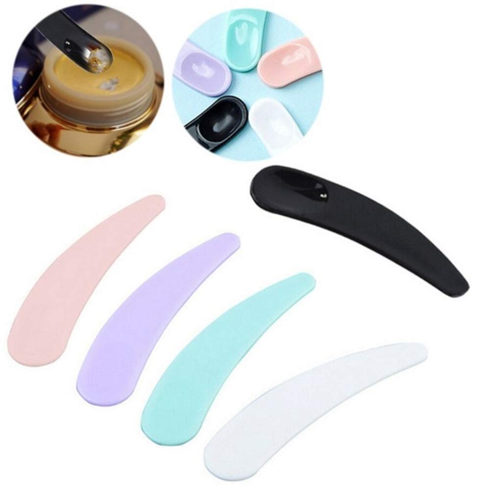 30 Pcs Mini Cosmetic Spatulas - Plastic Makeup Spatulas for Creams, Lotions & Facial Masks - Small Cosmetic Scoops for Mixing, Sampling & Beauty Products (Black) - Perfect for DIY Skincare, Makeup Application & Travel Kits