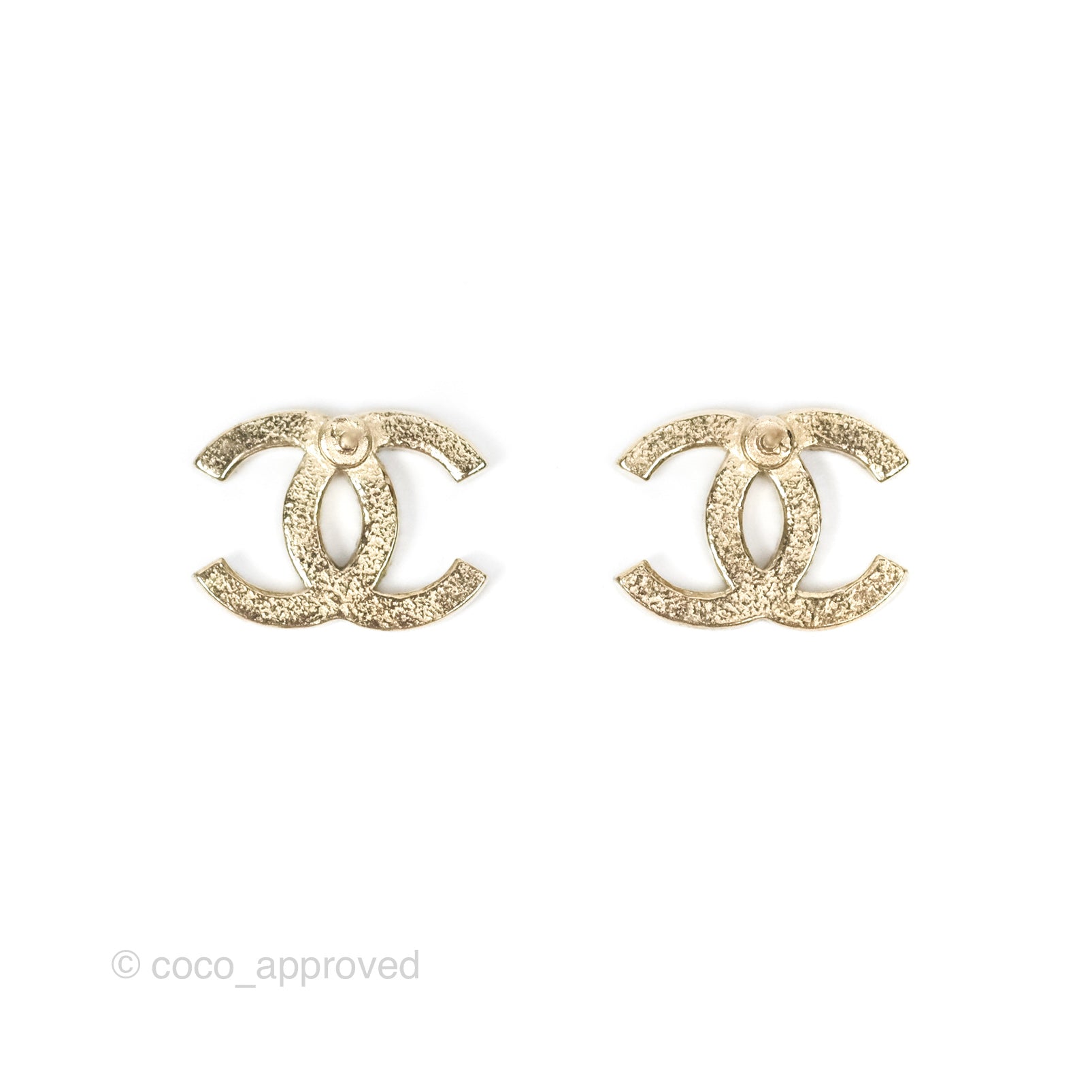 Chanel CC Crystal Stud Earrings in Gold Tone - 15P Elegant Fashion Jewelry for Women | Perfect for Parties, Weddings & Special Occasions
