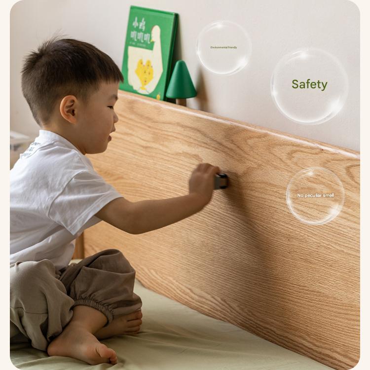 Solid Oak Wood Kids Bed - Sturdy & Safe Children's Bedroom Furniture for Toddlers & Teens - Perfect for Bedrooms, Daycare, and Guest Rooms