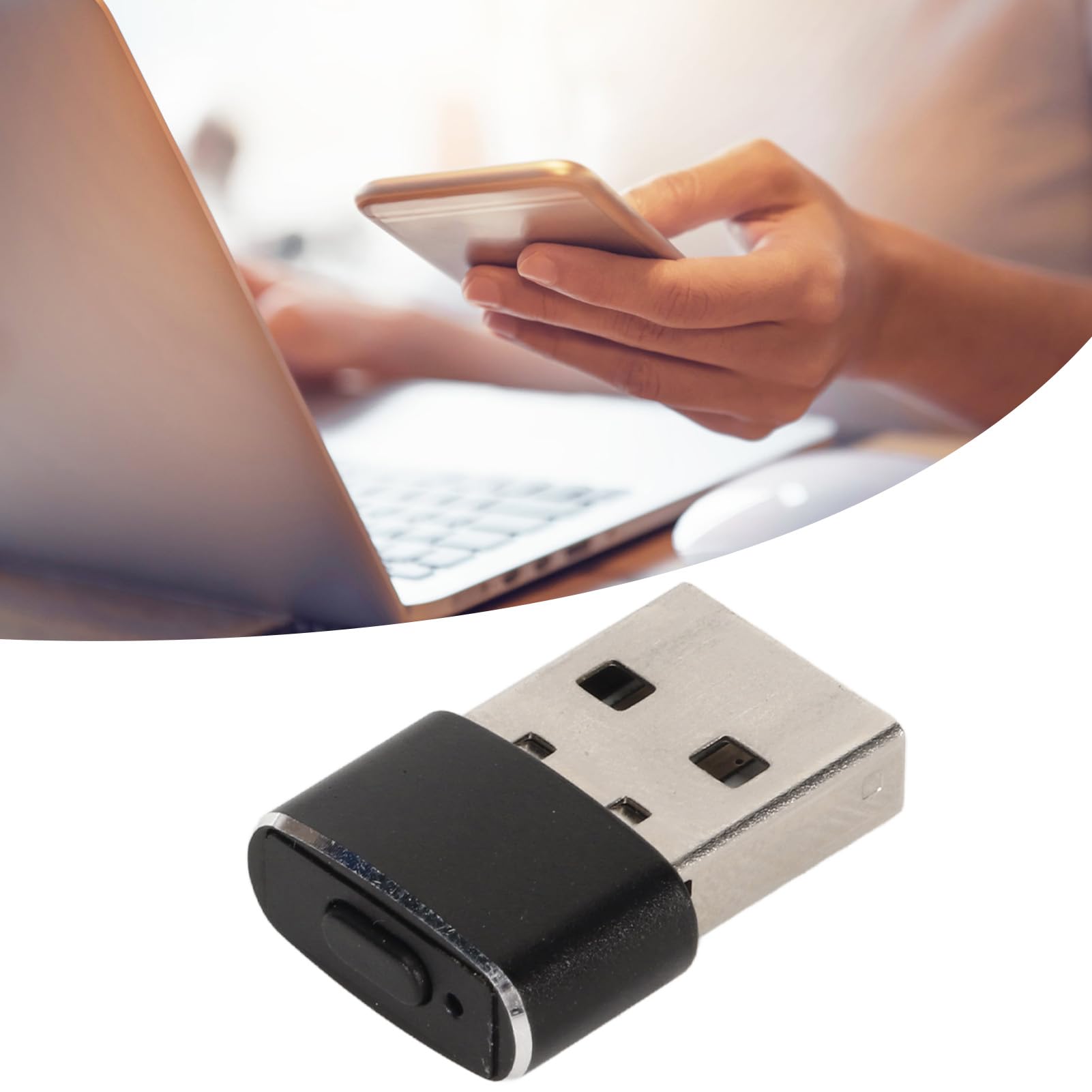 Automatic Mouse Jiggler & Computer Mouse Mover - USB Powered Undetectable Mouse Movement Simulator for PC/Laptop (Black) | Perfect for Remote Work, Online Meetings, Screen Saver Prevention & System Activity Maintenance