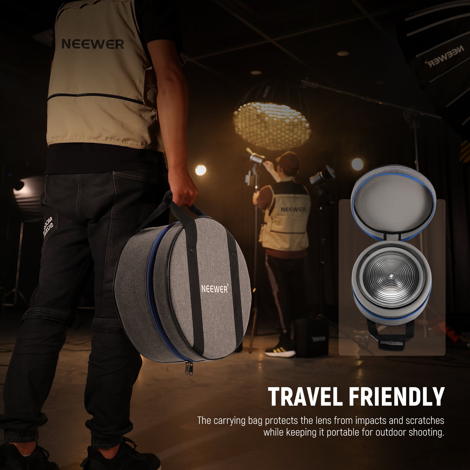 NEEWER CSF10 10-Inch Fresnel Lens with 35° Beam Angle - Perfect for Stage Lighting, Photography, and Film Production
