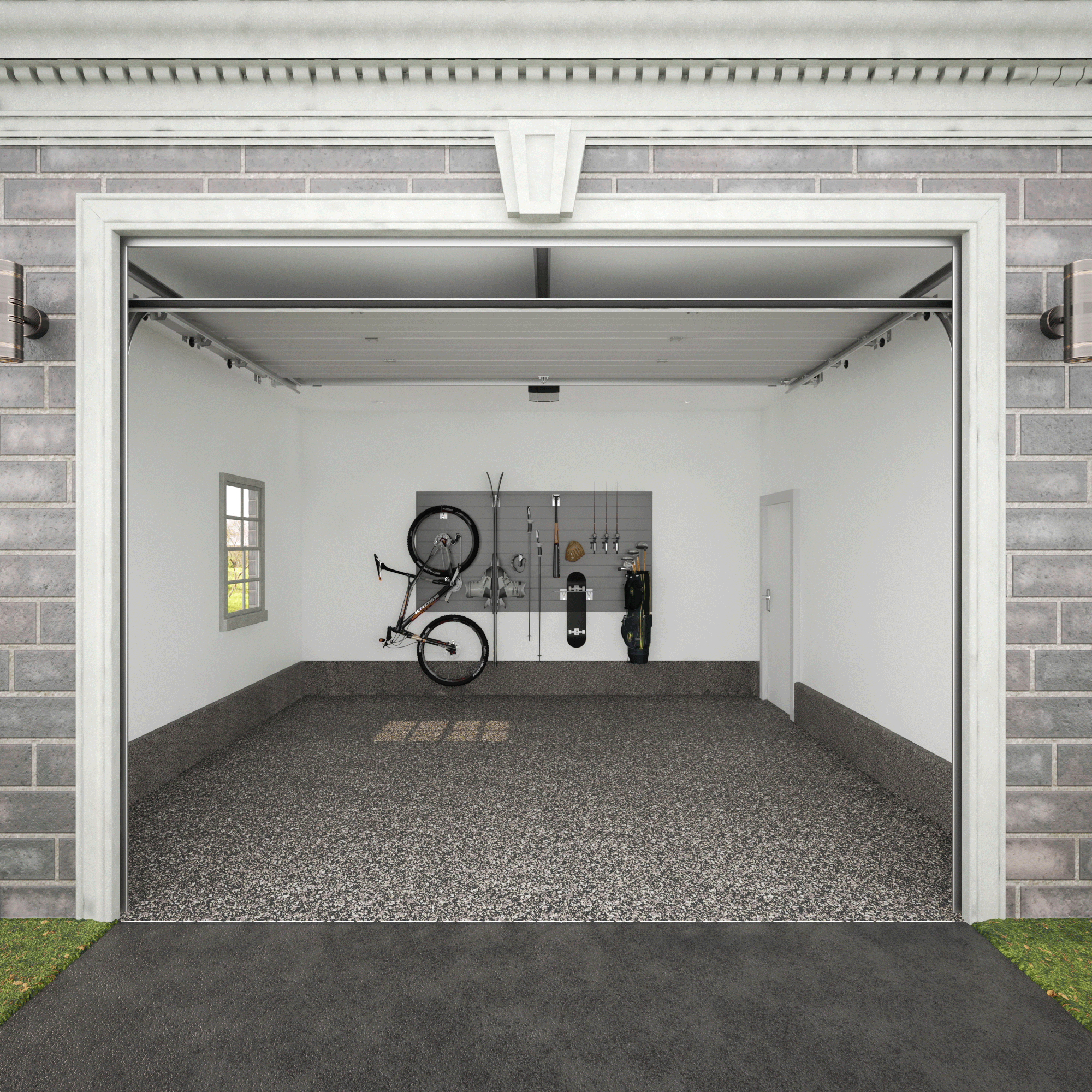 PVC Slatwall Sports Bundle - Durable Wall Panel System for Organizing Sports Equipment | Perfect for Garages, Gyms & Retail Stores