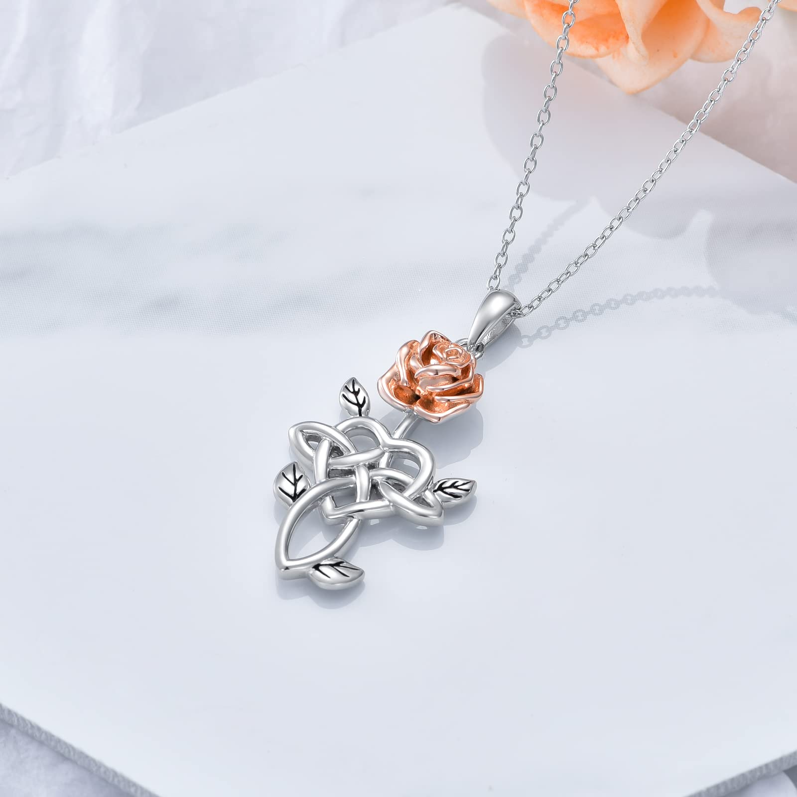 Sterling Silver Sunflower Rose Cross Lotus Honey Bee Pineapple Pendant Necklace for Women - Elegant Flower Jewelry Gift for Girlfriend Wife Mom - Perfect for Birthday Valentine's Day Anniversary & Special Occasions