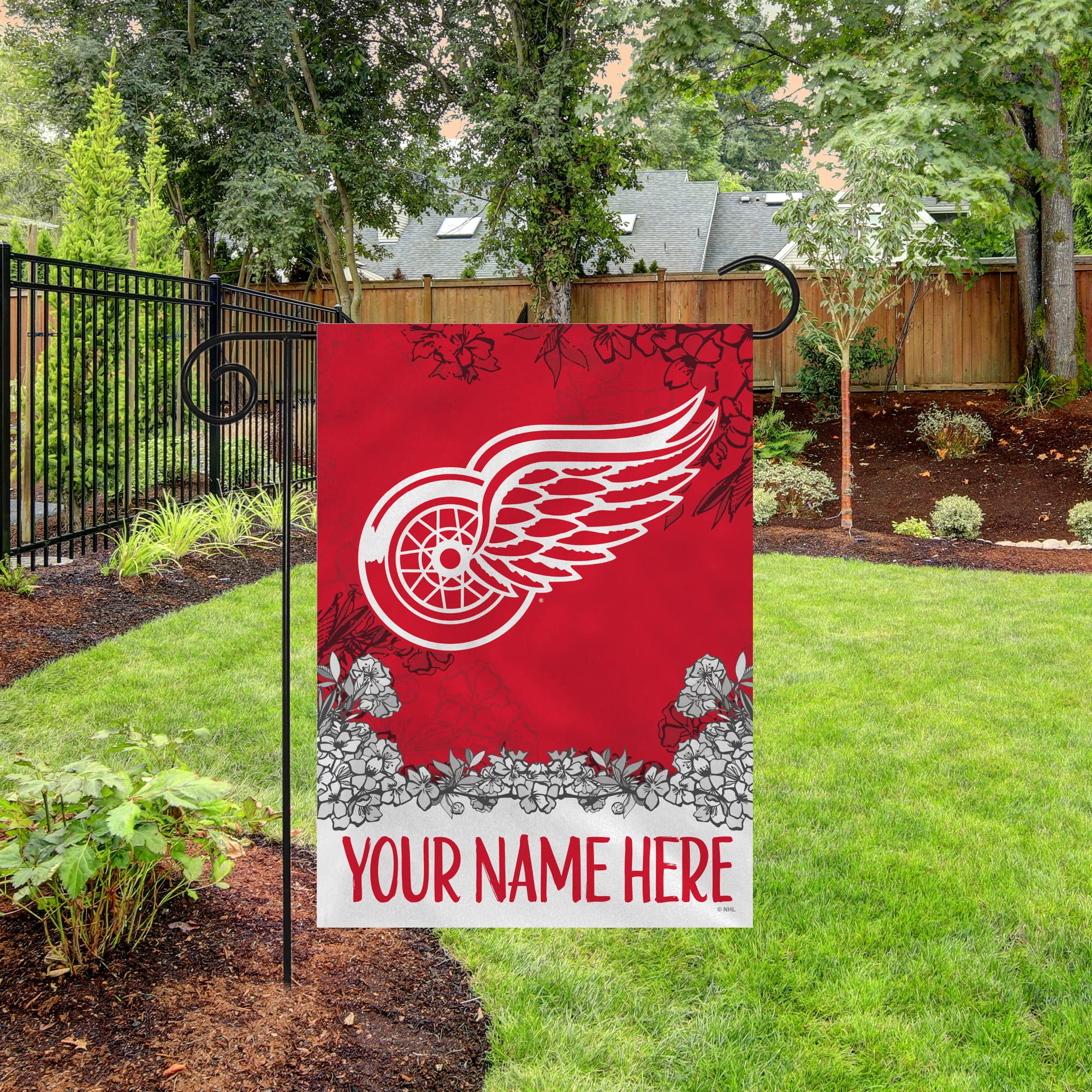 Personalized NHL Hockey Double-Sided Garden Flag 13x18 Inches - Rico Industries Official Licensed Team Flags for Outdoor Yard Decor, Sports Fan Gifts & Game Day Party Decorations