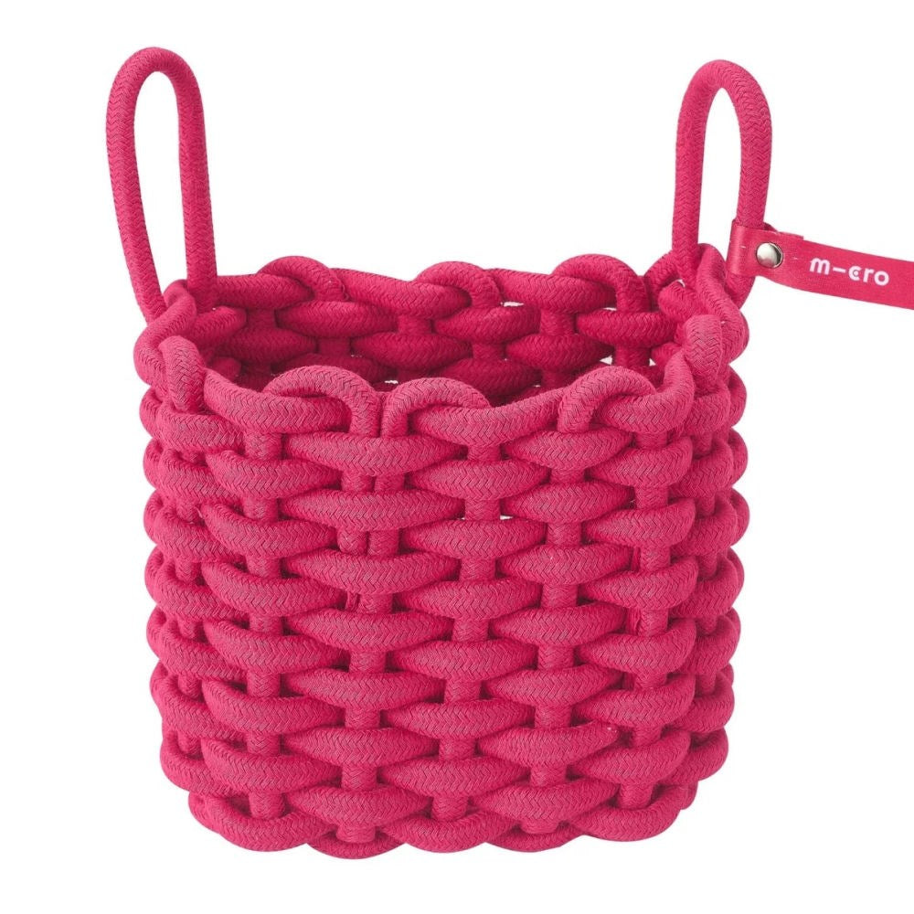 Premium Micro Woven Cotton Scooter Handlebar Basket - Lightweight & Durable Storage for Commuting, Shopping & Outdoor Adventures