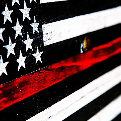 Large Thin Red Line American Flag - Patriotic Firefighter Flag for Outdoor & Indoor Decor, Wall Hanging, Backyard, Office, and Events