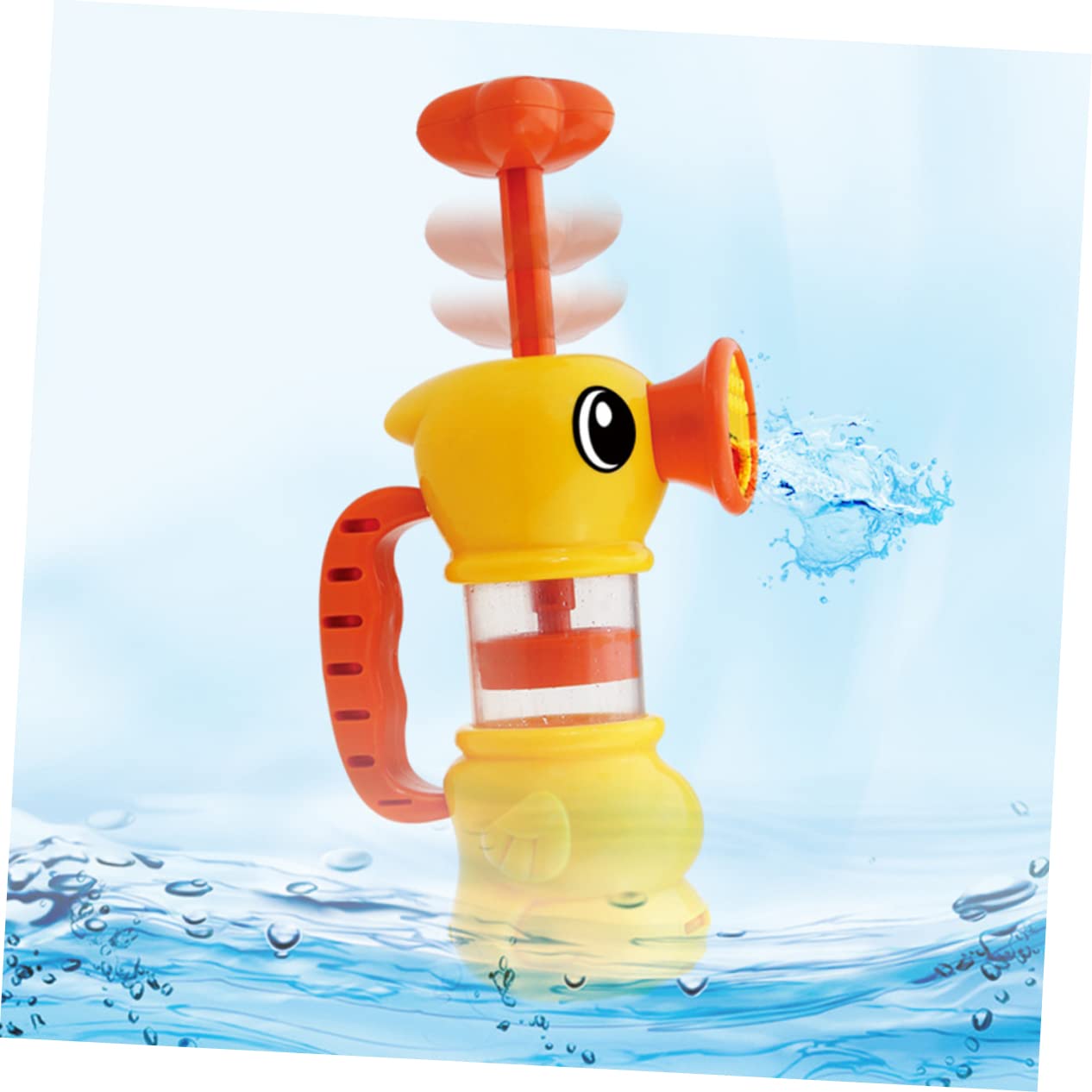 FAVOMOTO 2-Pack Manual Water Spray Toys - Fun Bath Toys for Kids, Bathtub Water Sprinkler in Yellow | Perfect for Pool Parties, Outdoor Play & Toddler Bath Time
