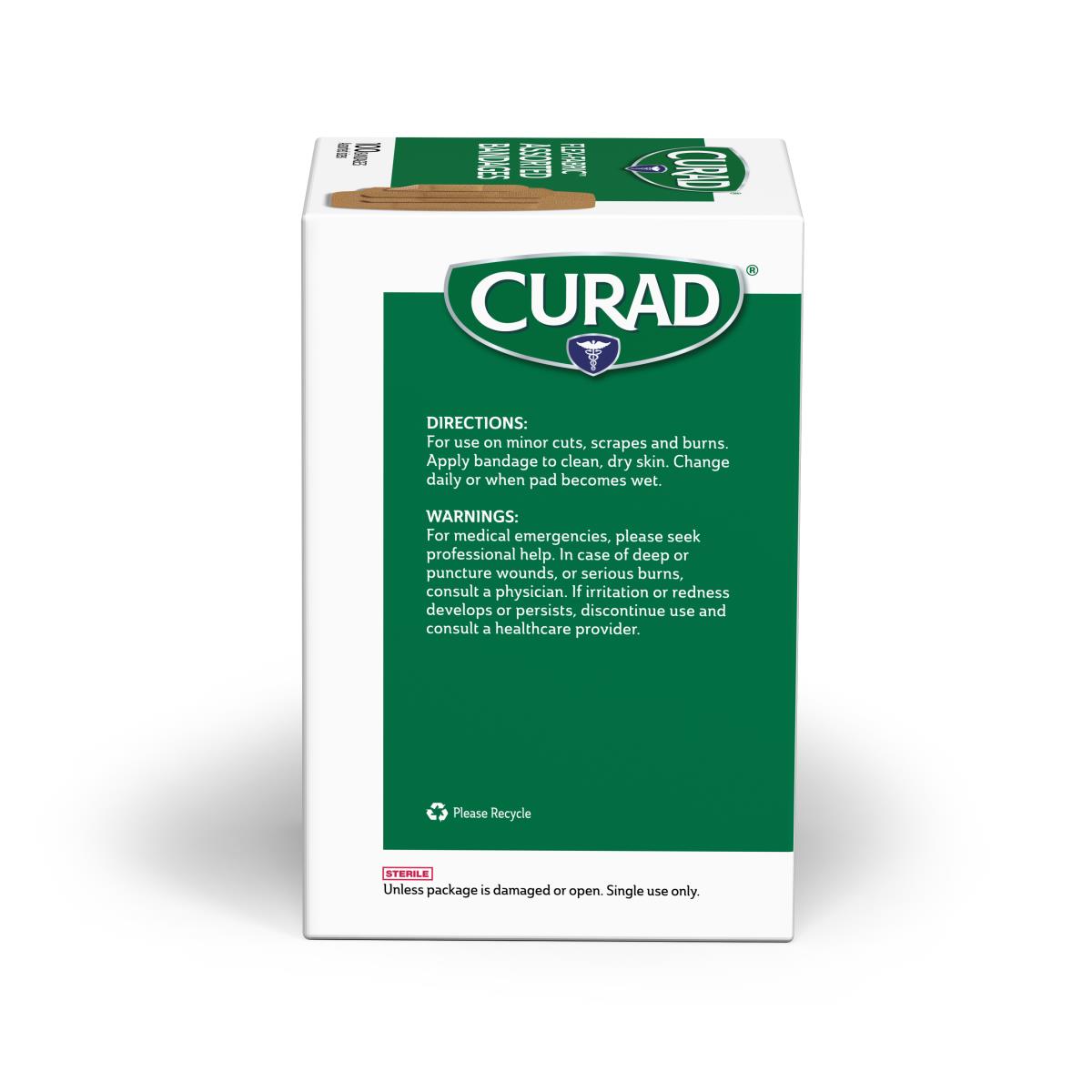 CURAD Flex Fabric Bandages - 24 Pack | Waterproof, Breathable, Flexible Adhesive Bandages for Cuts, Scrapes & Wounds | First Aid Essential for Home, Office & Travel