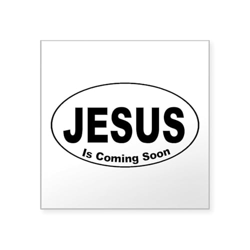 Clear - Jesus is Coming Soon Oval Sticker