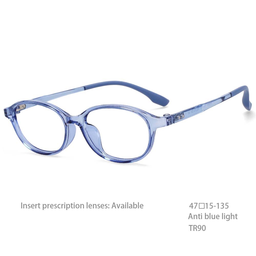 CCspace Unisex Youth Titanium Frame Eyeglasses - Lightweight Oval TR90 Full Rim Glasses for Teens & Kids | Perfect for School, Reading & Daily Wear