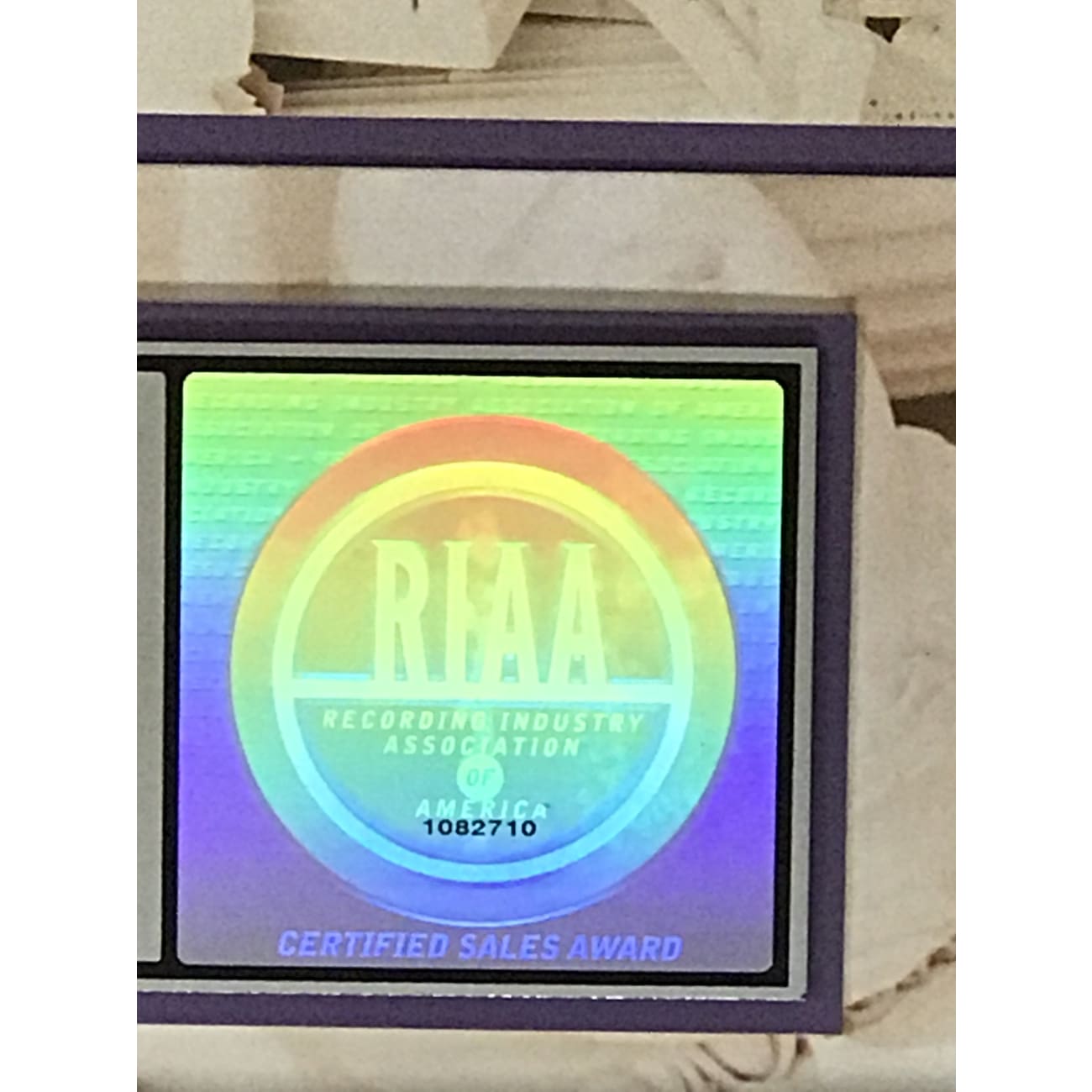 Fleetwood Mac The Dance RIAA 4x Platinum Album Award - Certified Music Collectible for Fans & Display - Perfect for Home Decor, Music Room, or Office Showcase