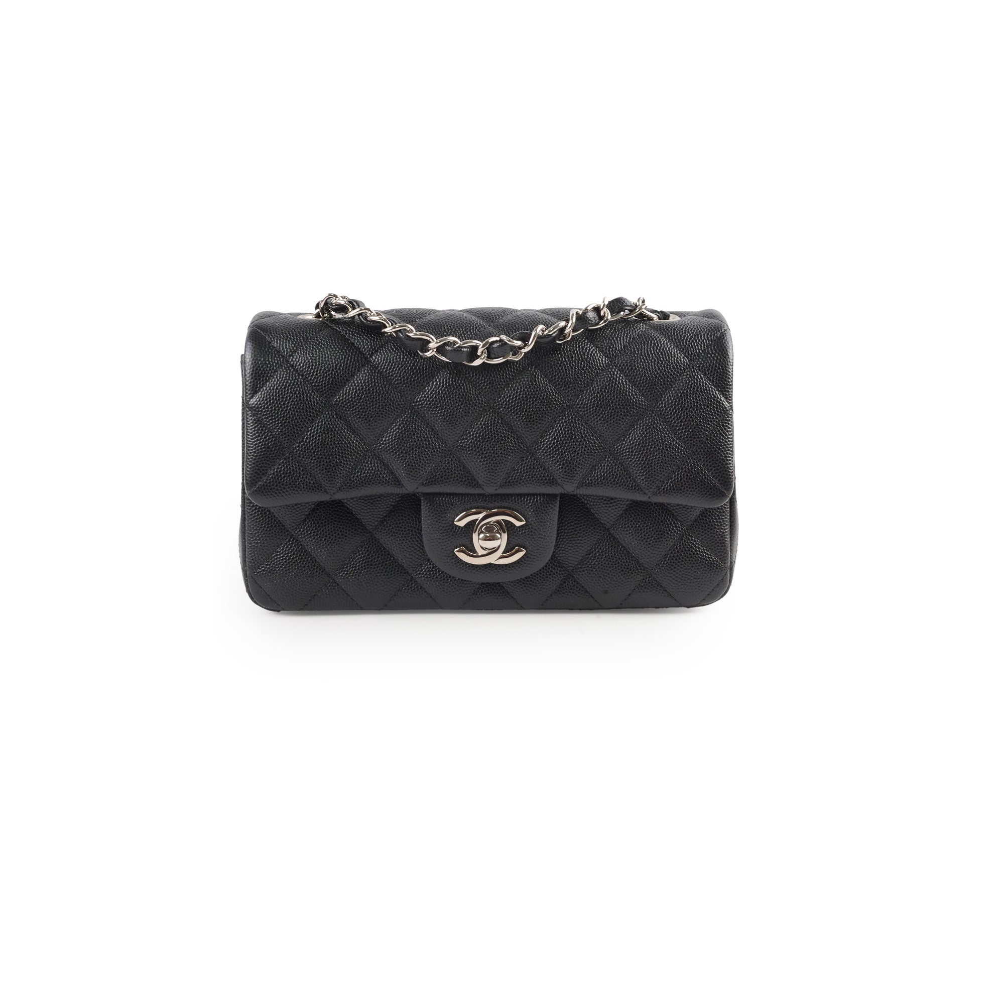 Chanel Caviar Mini Rectangular Flap Bag Black 26cm - Luxury Designer Crossbody Purse for Women, Perfect for Evening Events & Date Nights