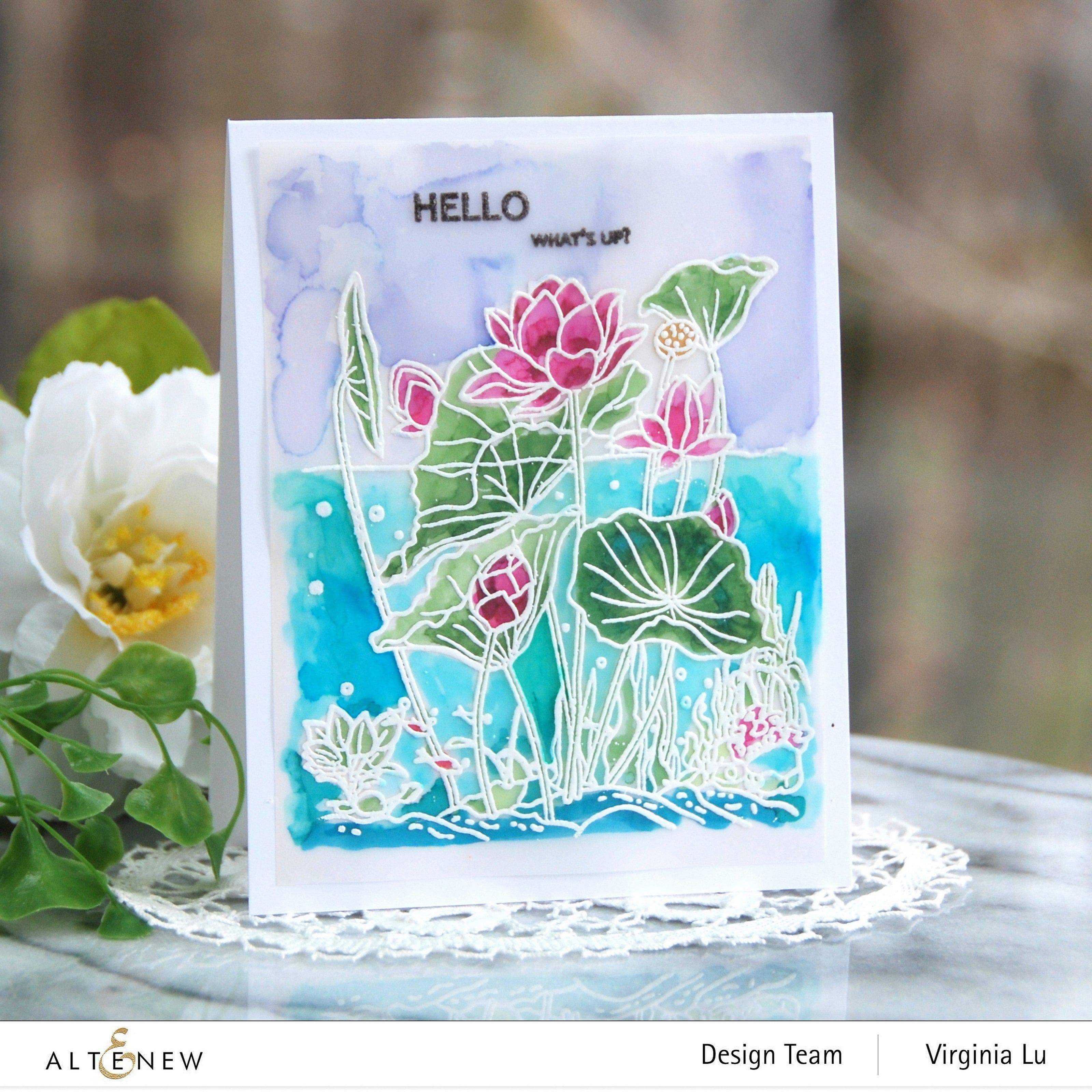 Lotus Flower Outline Stamp Set for Painting - DIY Art Stamps for Scrapbooking, Card Making & Handmade Crafts