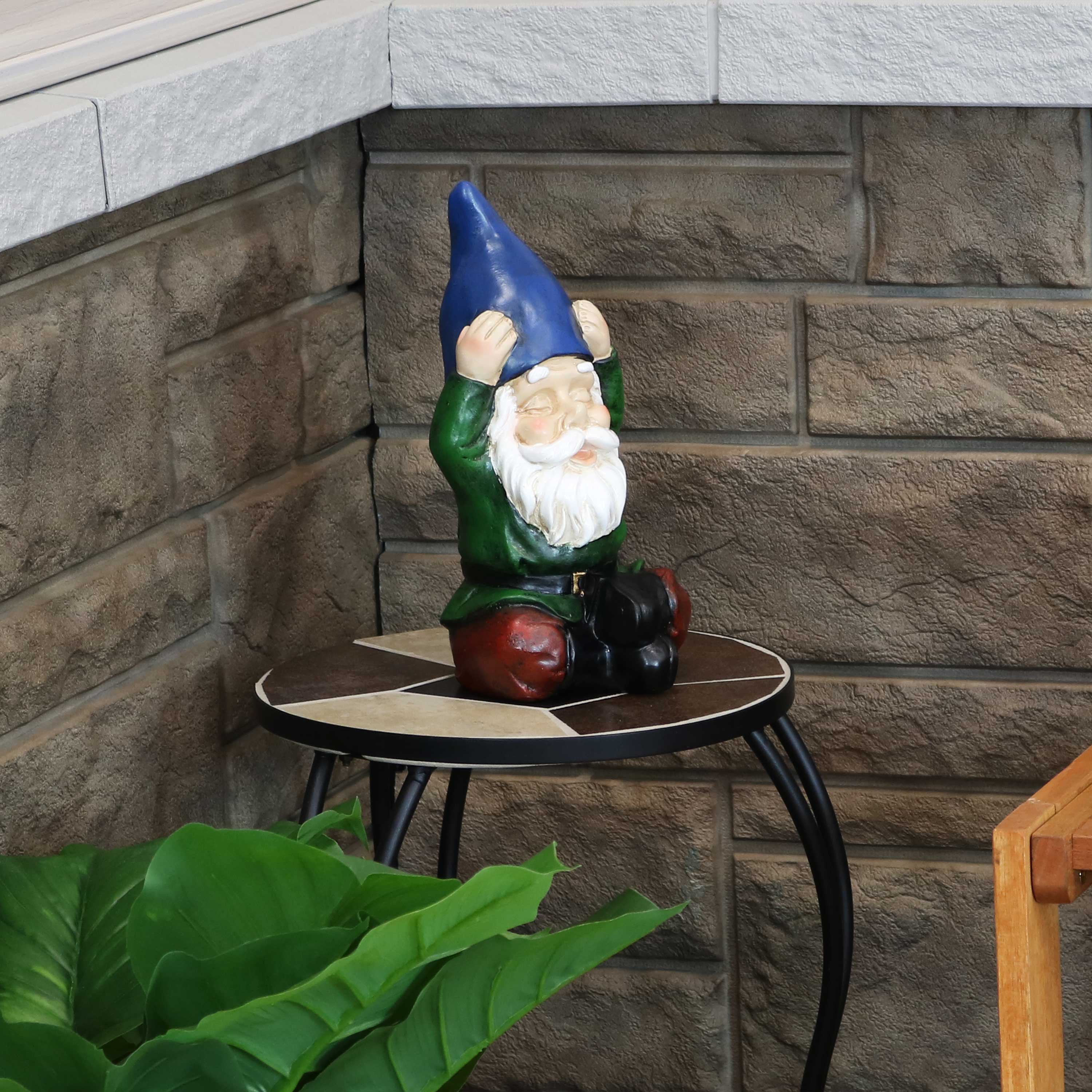Sunnydaze Sage the Yoga Garden Gnome Statue - Outdoor Decor for Yoga Gardens, Zen Spaces & Meditation Areas