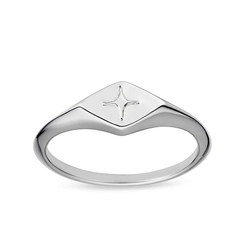Celestial Diamond Signet Ring for Women - Elegant Zodiac Constellation Jewelry - Perfect for Gifts, Weddings & Special Occasions