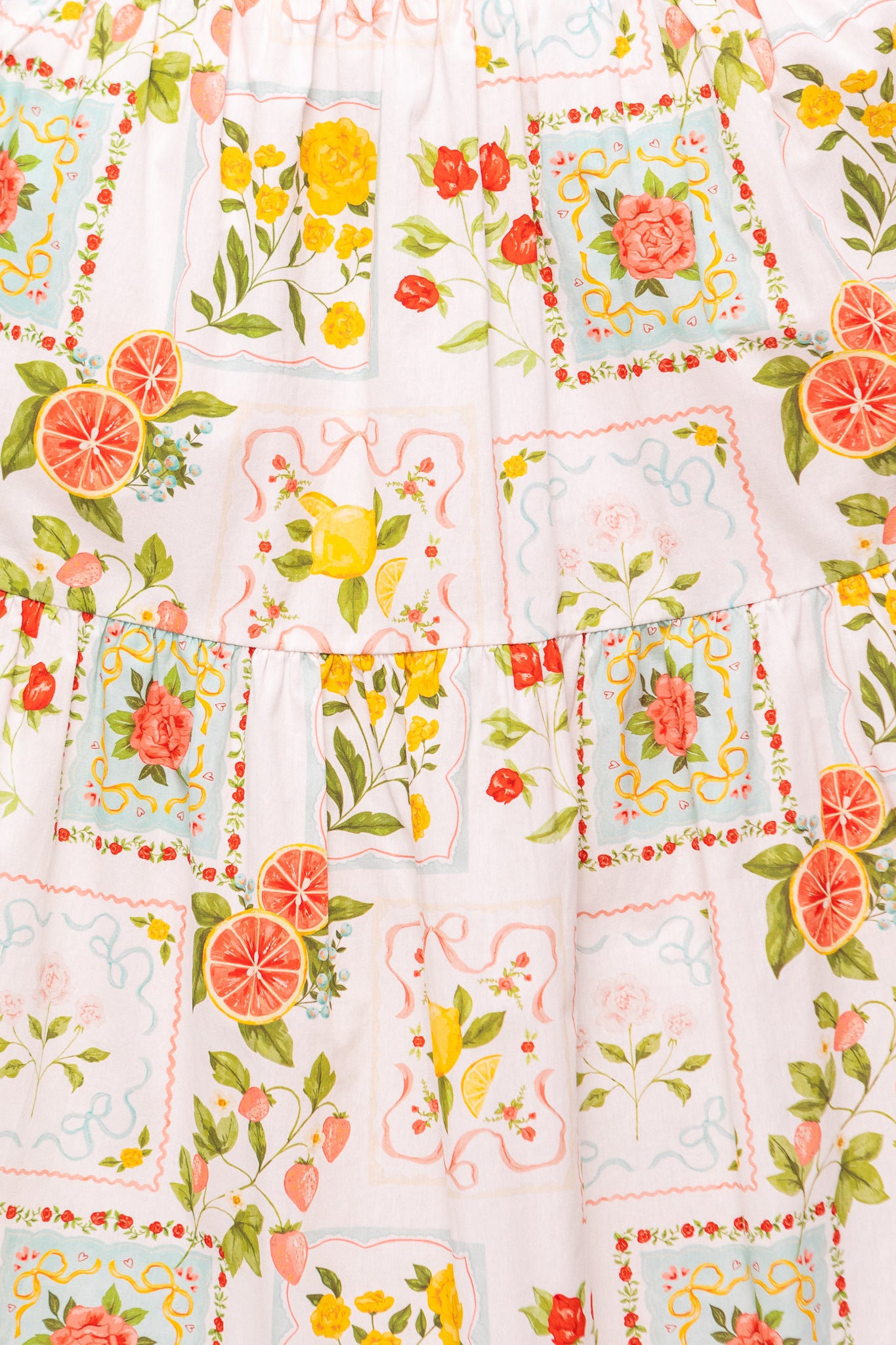 Rosina Skirt in Citrus - Floral Print Midi Skirt for Women, Summer A-Line Skirt with Pockets | Perfect for Beach Vacations, Brunch Dates & Casual Outings